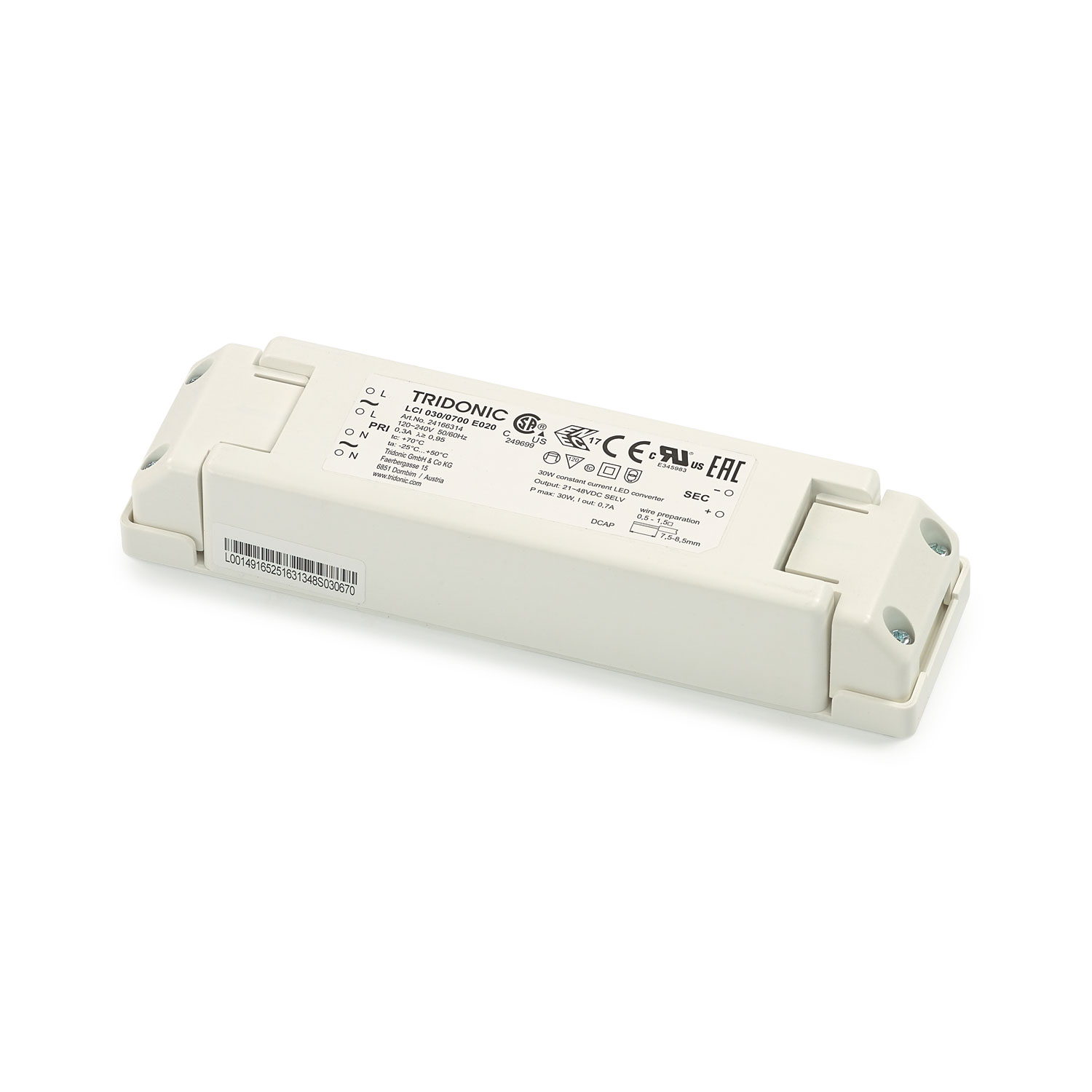 Delta Light 300 90 138 LED POWER SUPPLY 700mA-DC 30W, , 120-240V 50-60Hz, Светодиодные источники питания , Delta Light, Бельгия Delta Light 300 90 138 LED POWER SUPPLY 700mA-DC 30W, , 120-240V 50-60Hz, Светодиодные источники питания , Delta Light, Бельгия
