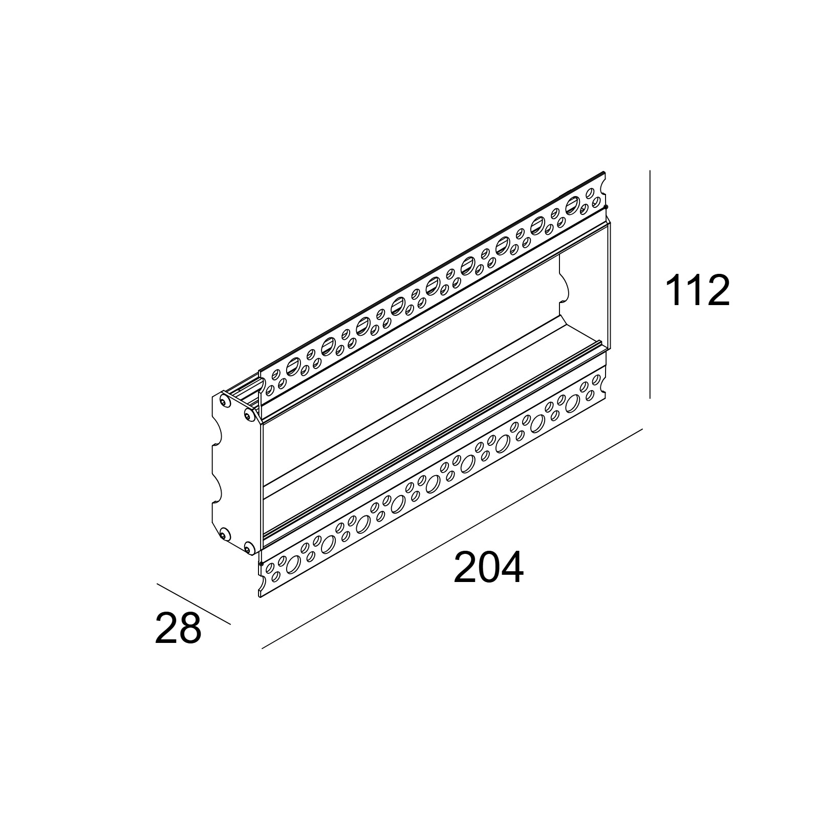 MOUNTING KIT INLET TRIMLESS L20 Delta Light монтажная пластина