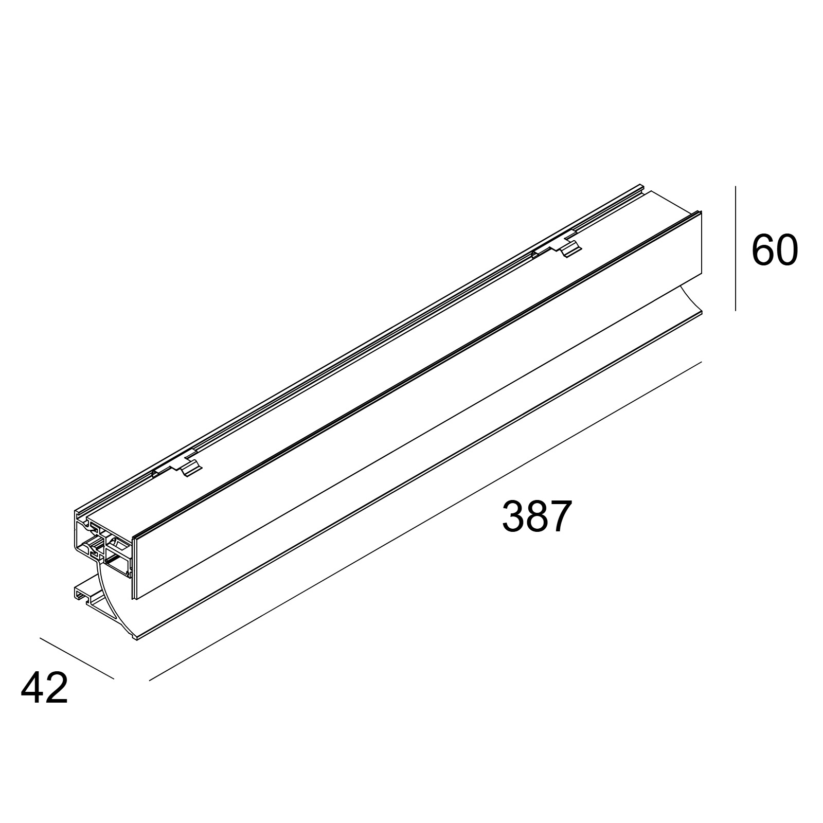 INLET TRIMLESS L38 927 B-W черный Delta Light встраиваемый в стену светильник 2