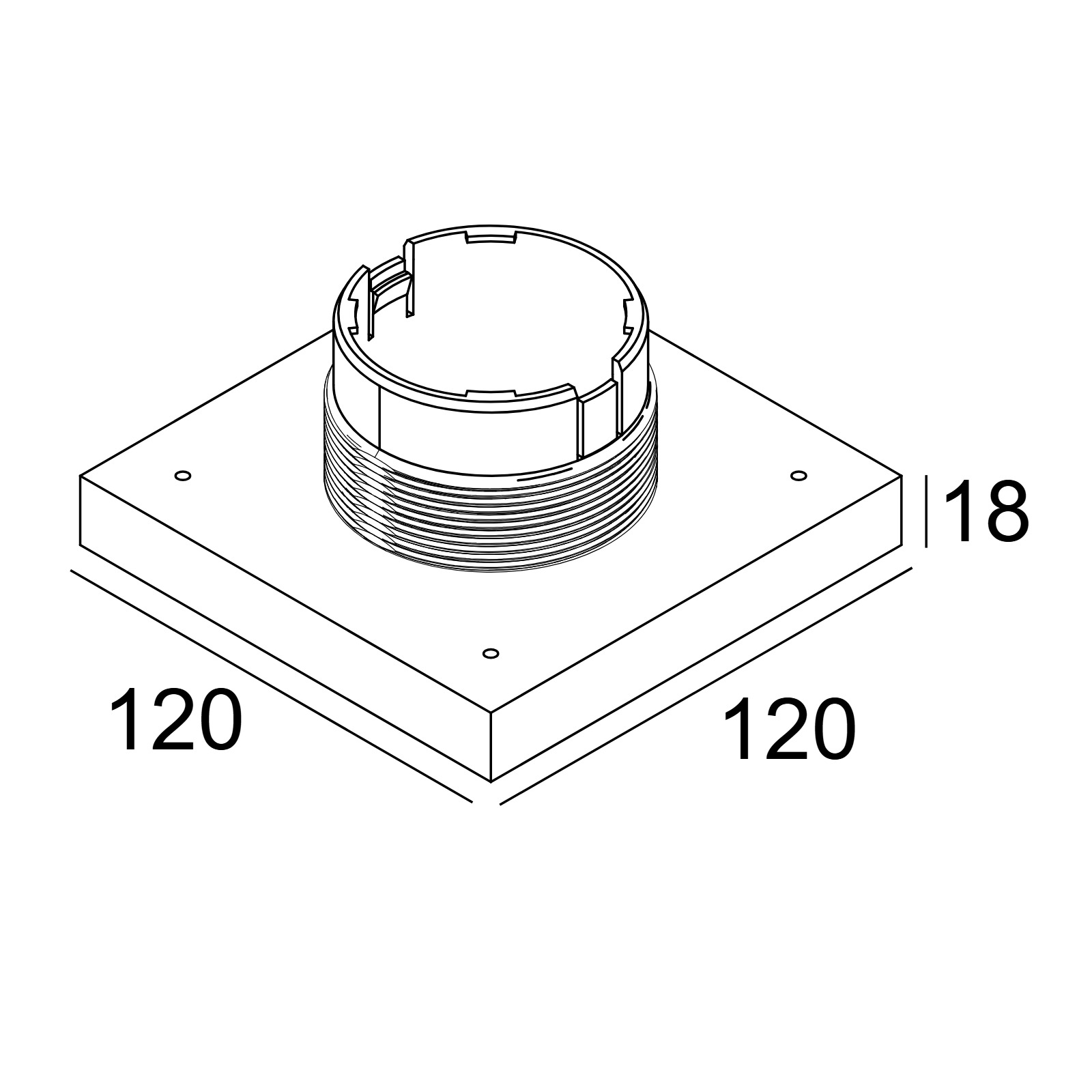 Потолочный светильник MOUNTING KIT Delta Light MOUNTING KIT R60 TRIMLESS CSC