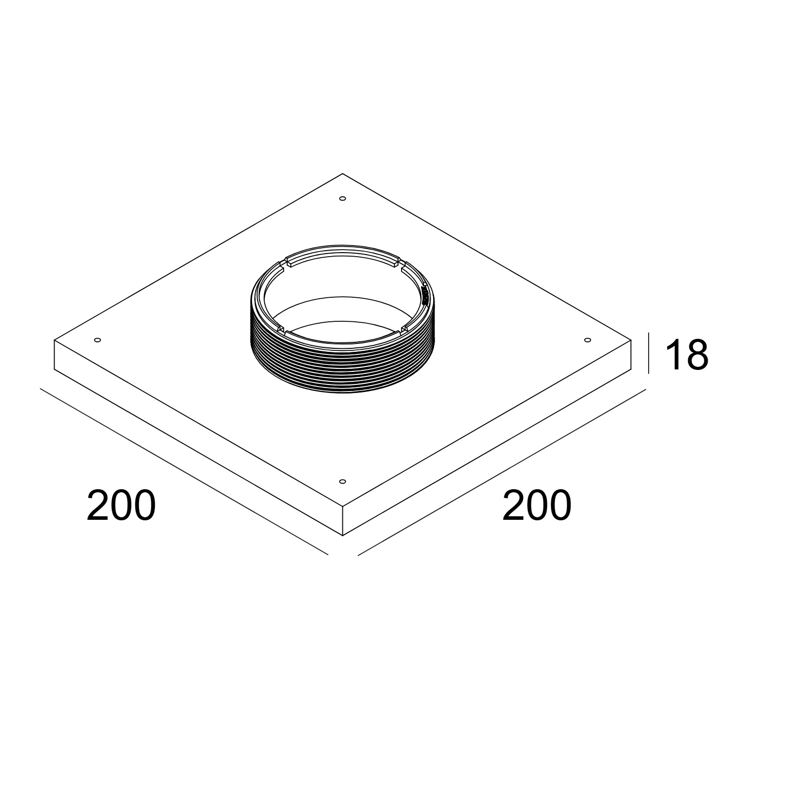 MOUNTING KIT R82 TRIMLESS CSC Delta Light ICR