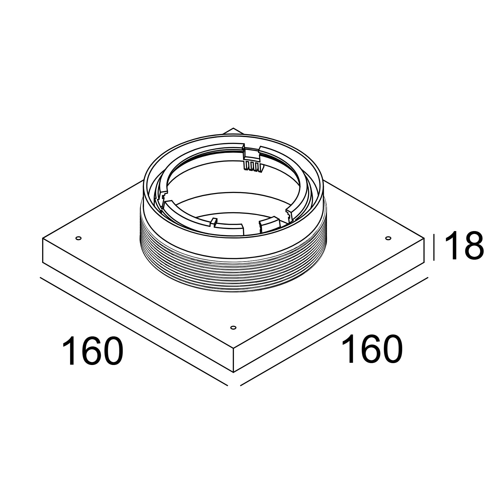MOUNTING KIT R102 TRIMLESS CSC Delta Light ICR