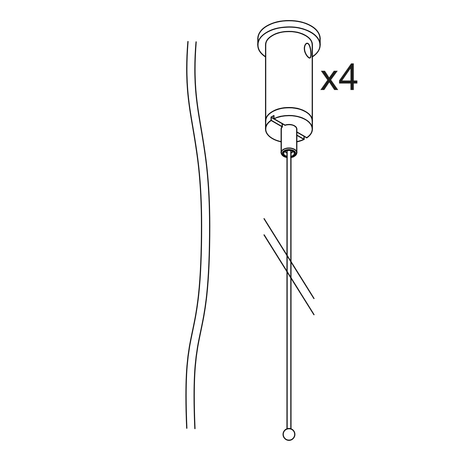 SUSPENSION SET 30 2x0,75 1,6m Delta Light комплектующие светильника