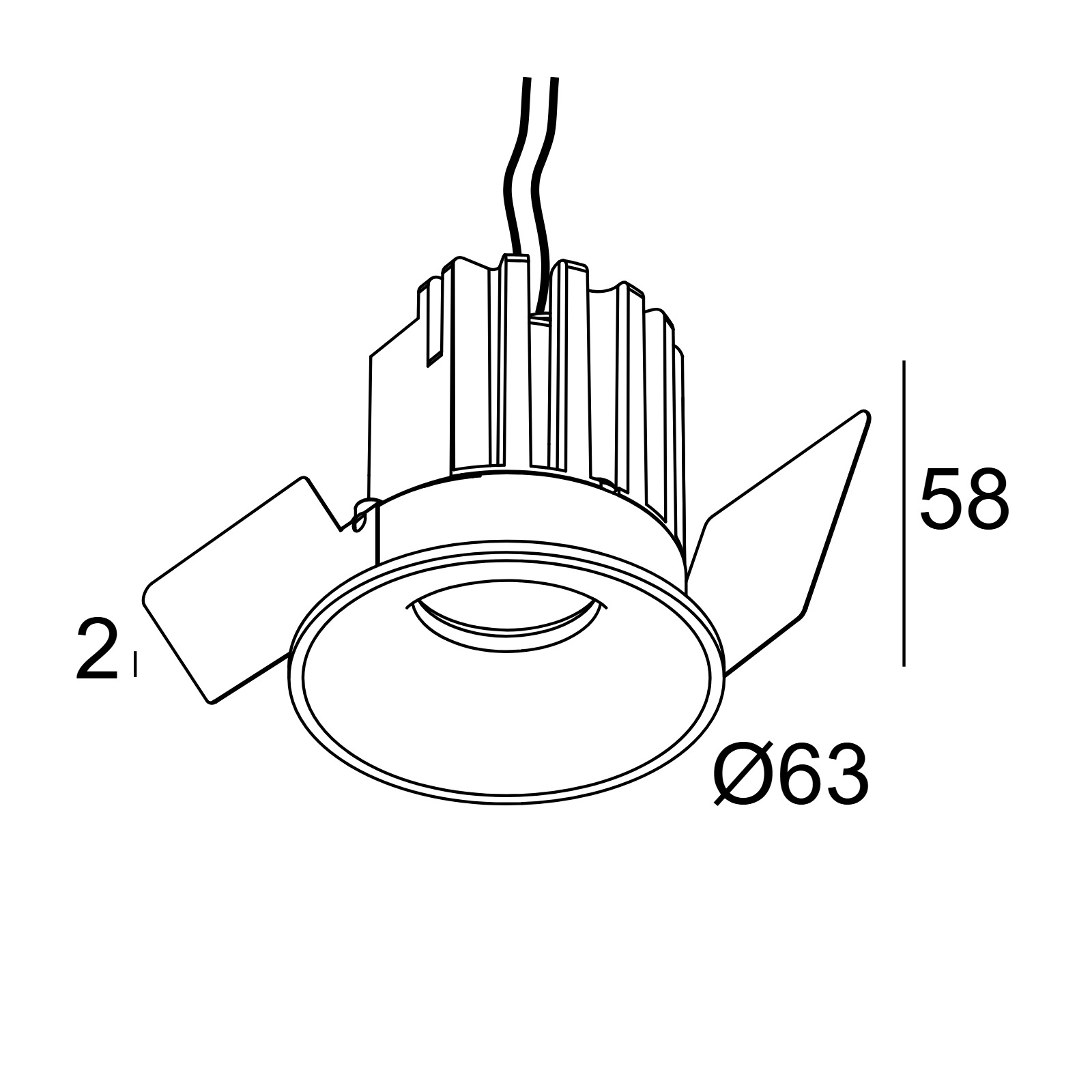 MINI REO II 92718 W белый Delta Light Встраиваемый потолочный светильник 2