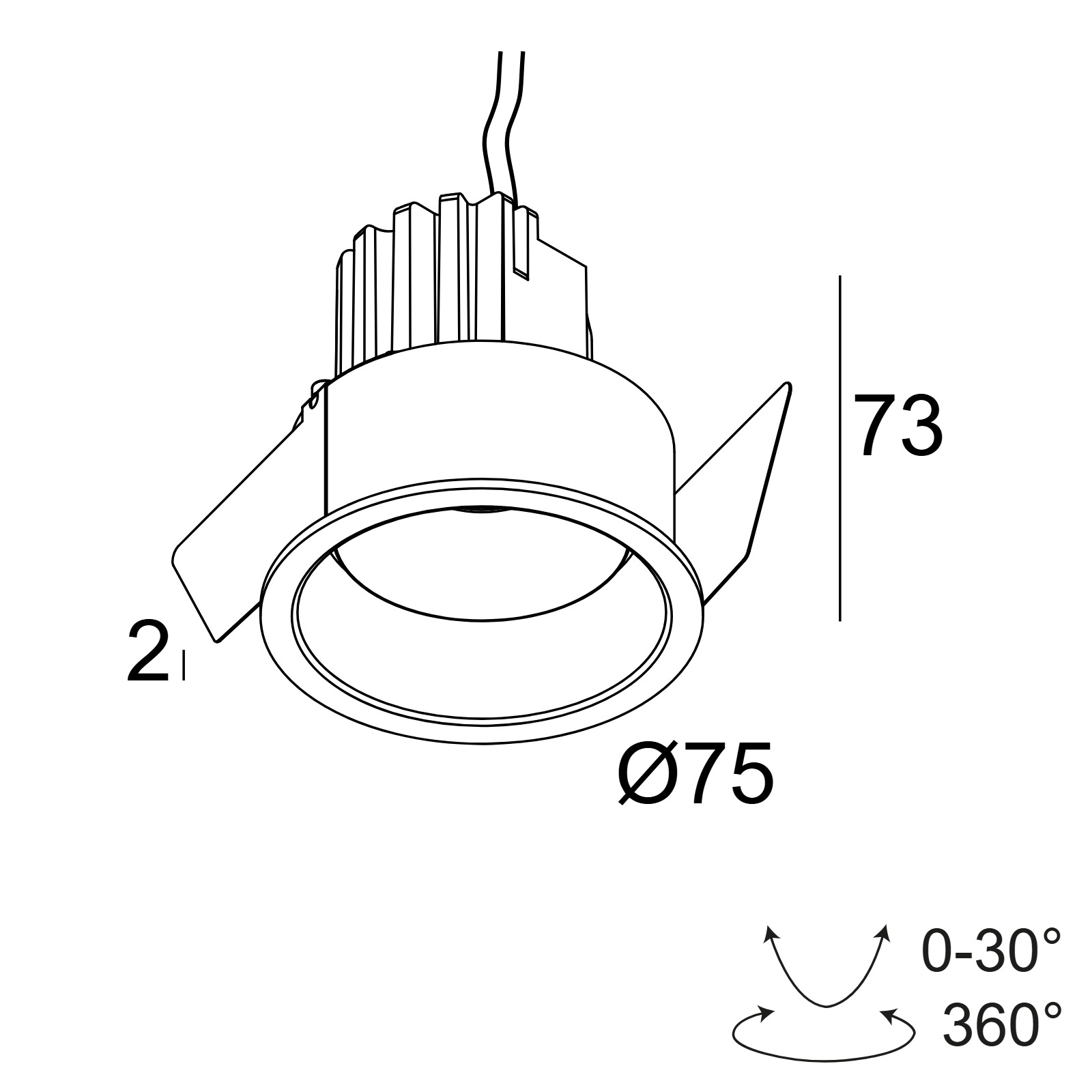 Встраиваемый потолочный светильник MINI DEEP RINGO OK Delta Light 19425 XXX0 2