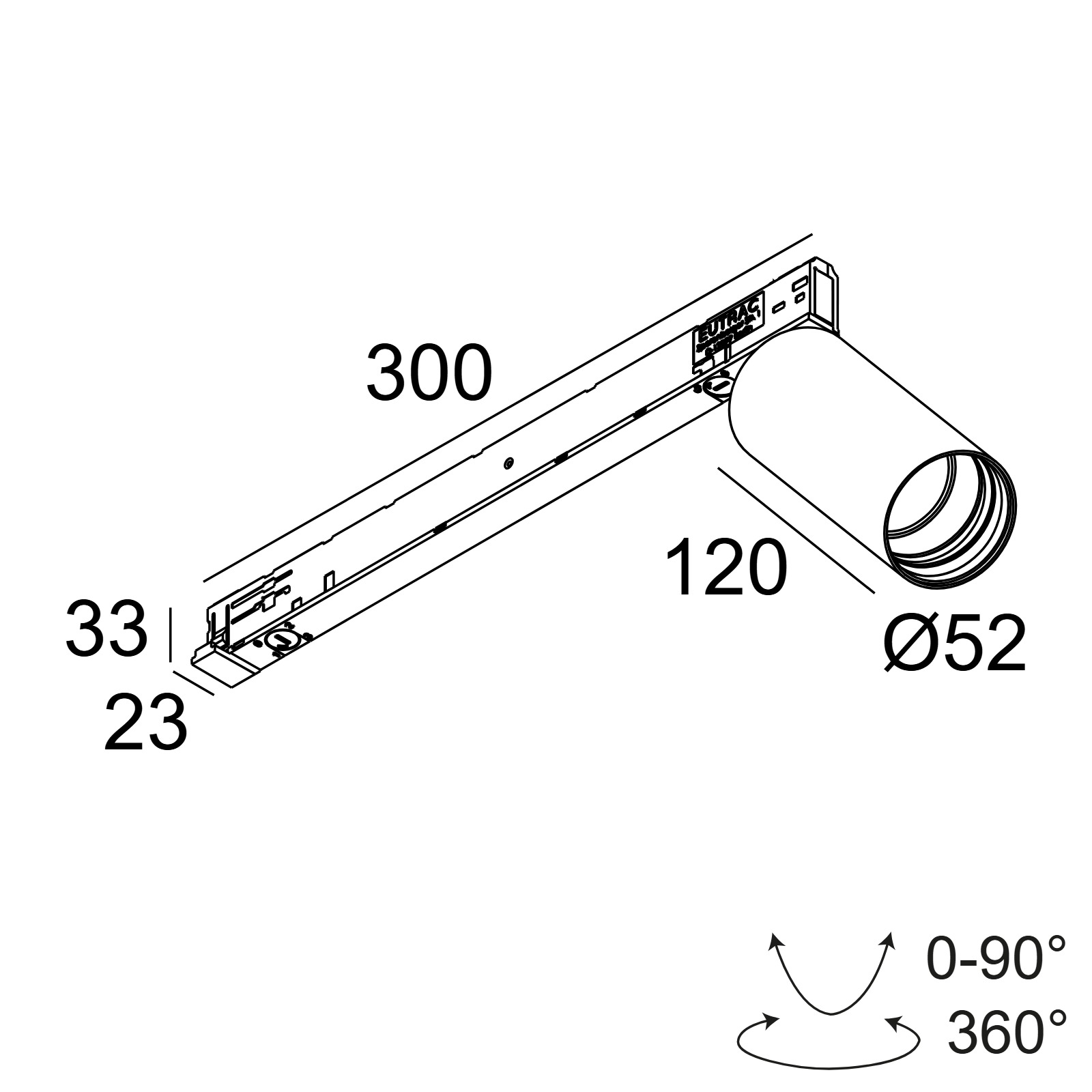 HALOSCAN ON 2 MP 92735 DIM8 B-GC черный Delta Light накладной потолочный светильник 7
