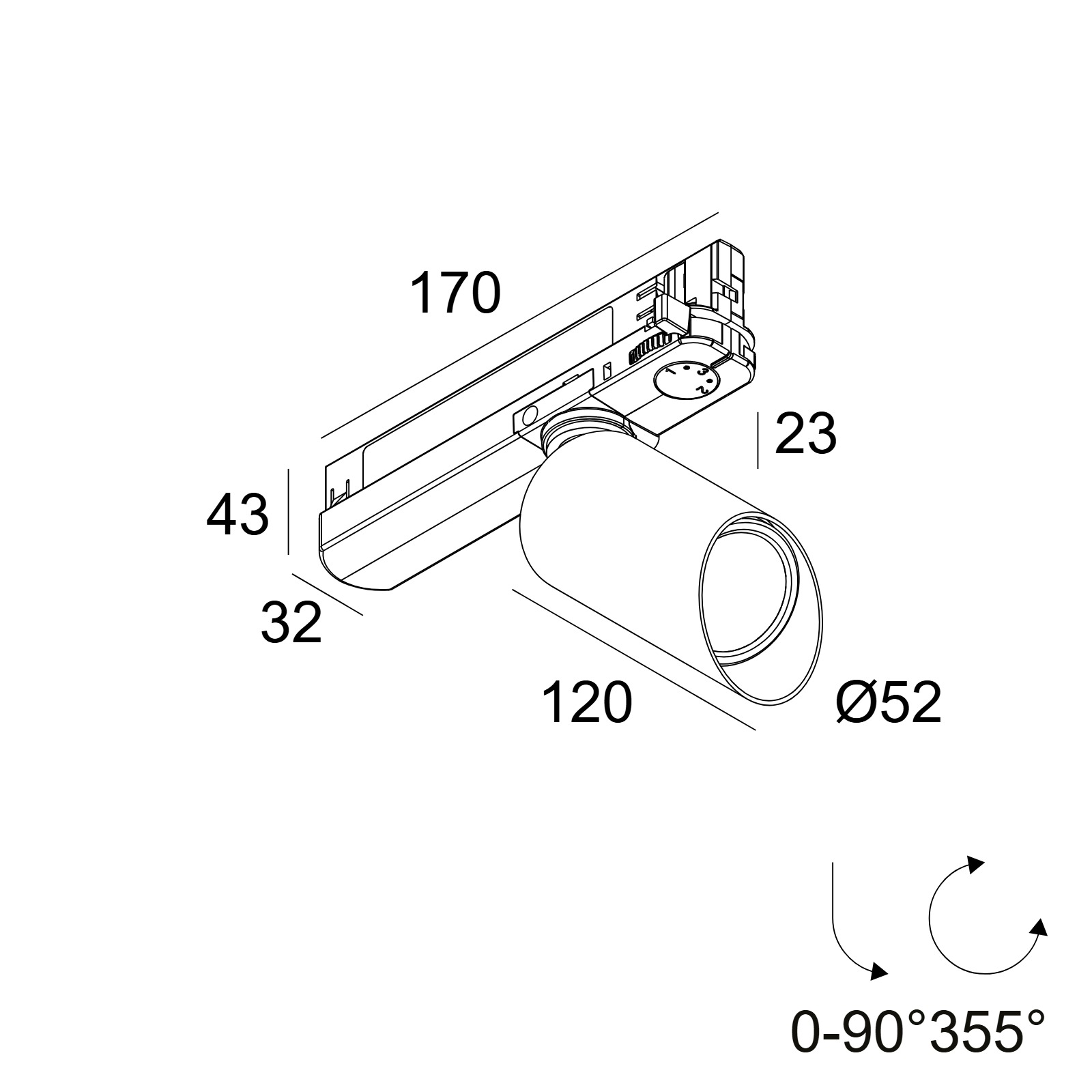 SPY 52 WALLWASH 927 ADM B черный Delta Light накладной потолочный светильник 2