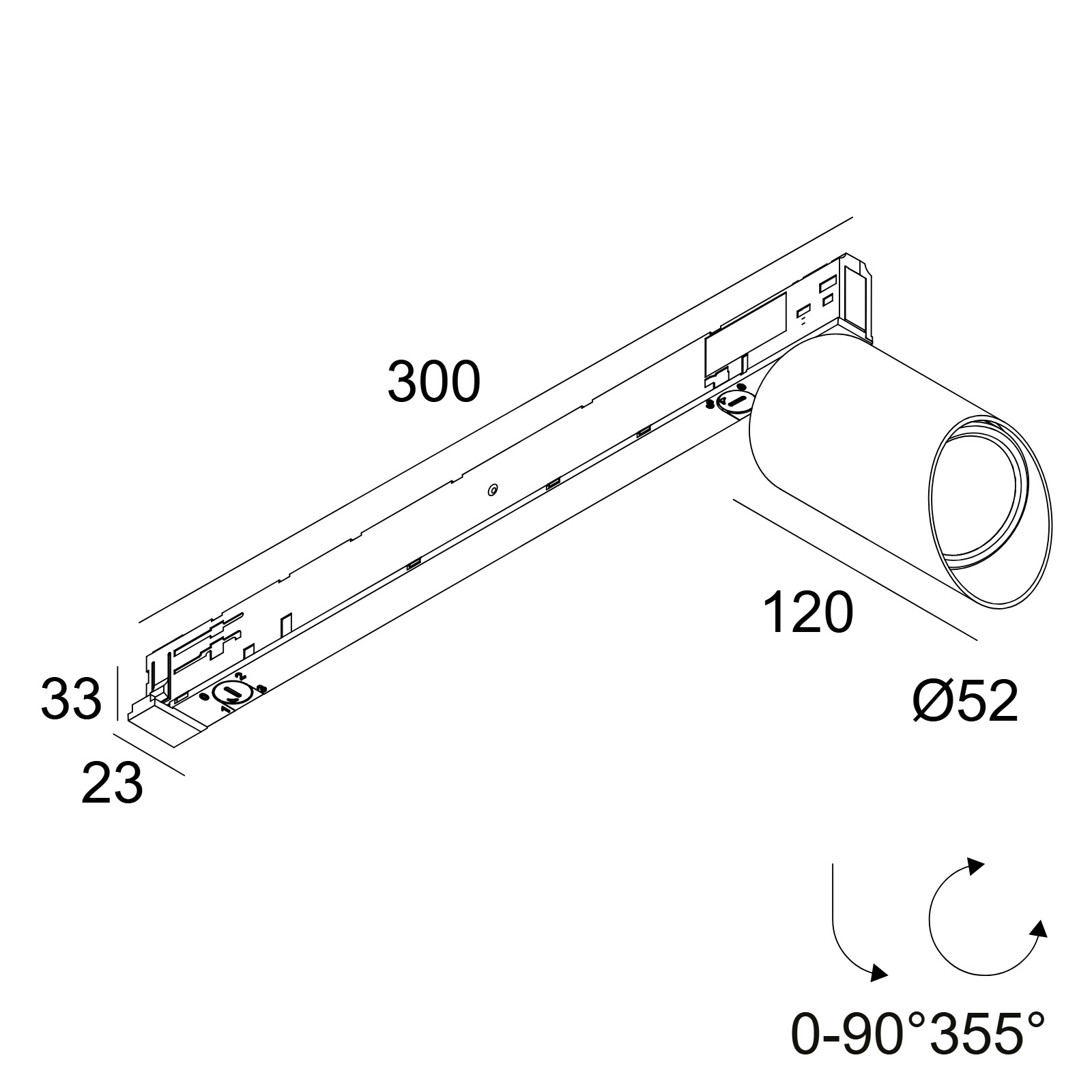 SPY 52 WALLWASH 927 ADM SLIM B черный Delta Light накладной потолочный светильник 2