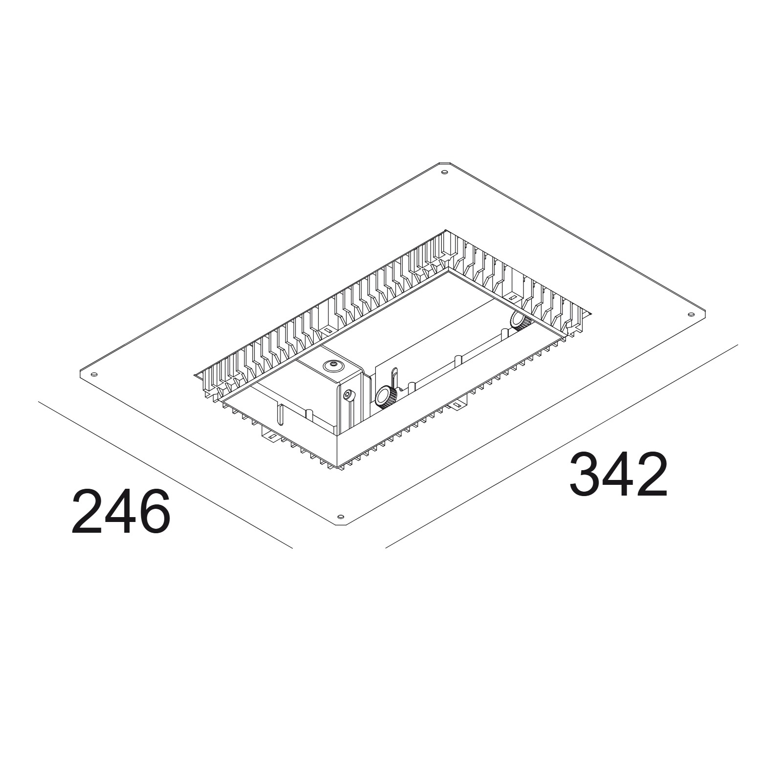 MINIGRID IN 2 MOUNTING KIT LARGE Delta Light ICR