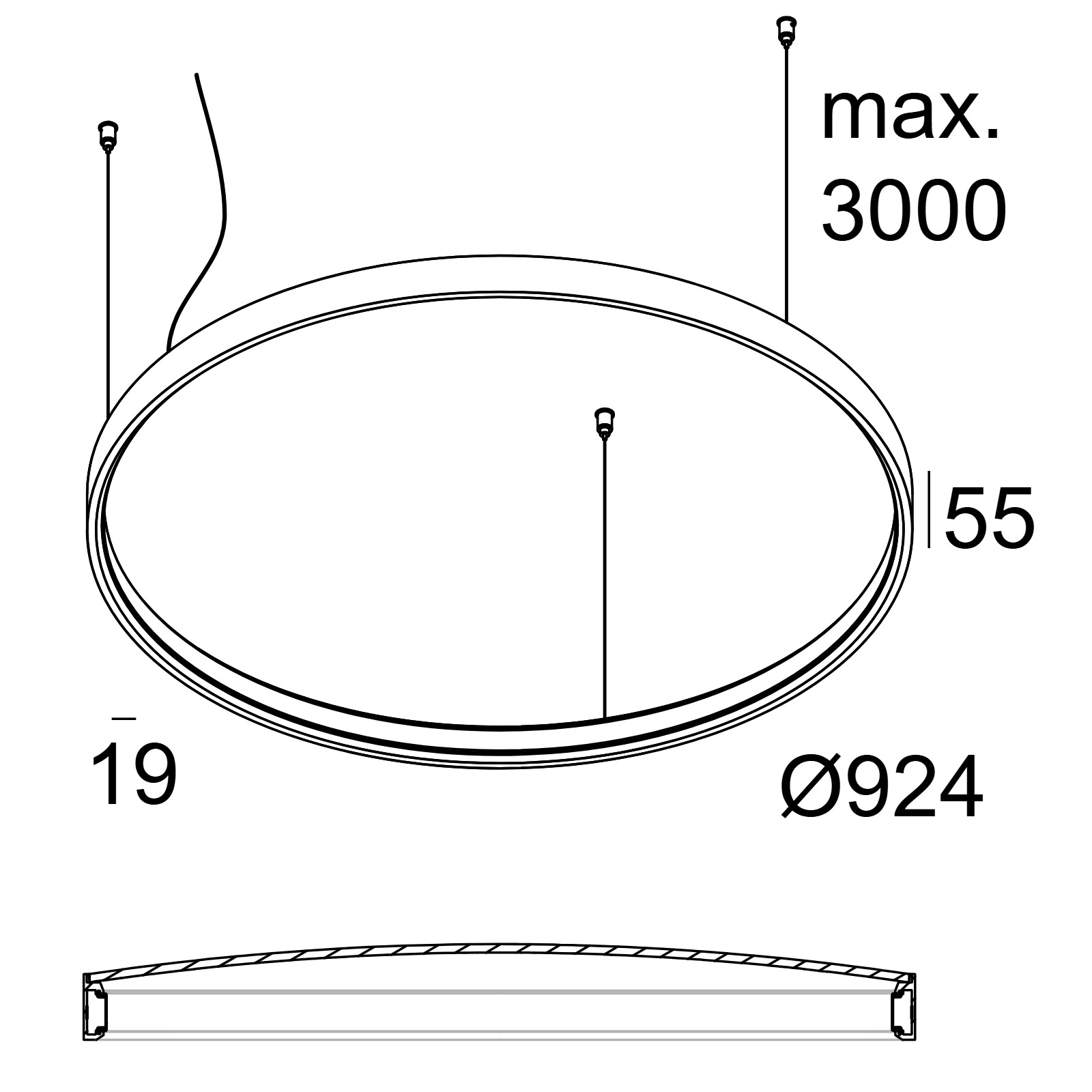 SUPERLOOP PLUS HC 90 SBL Delta Light подвесной потолочный светильник 2