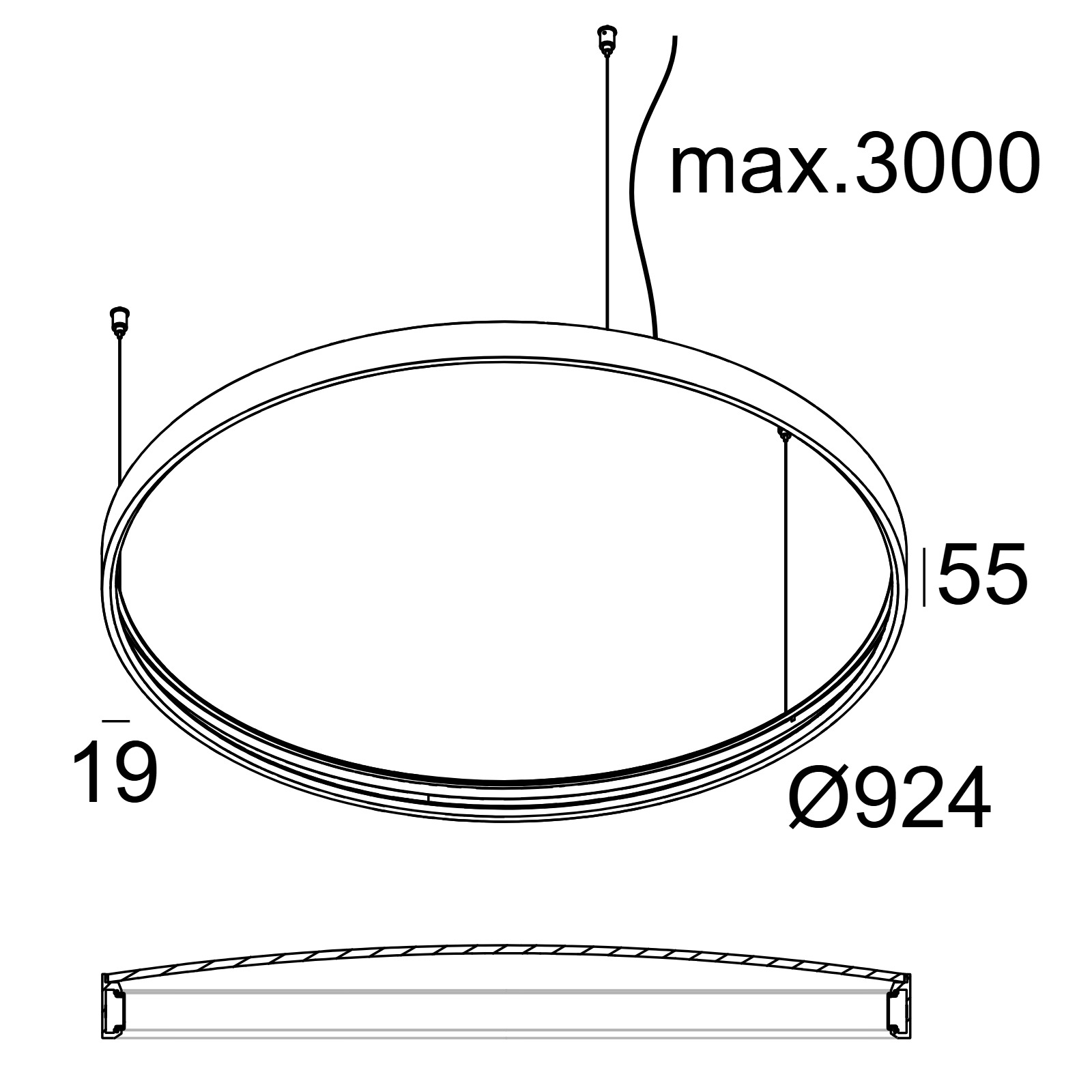 SUPERLOOP PLUS HC 120 MDL B черный Delta Light подвесной светильник 7