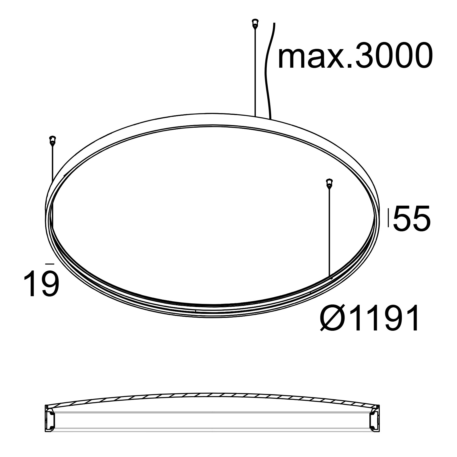 SUPERLOOP PLUS HC 120 MDL B черный Delta Light подвесной светильник 2