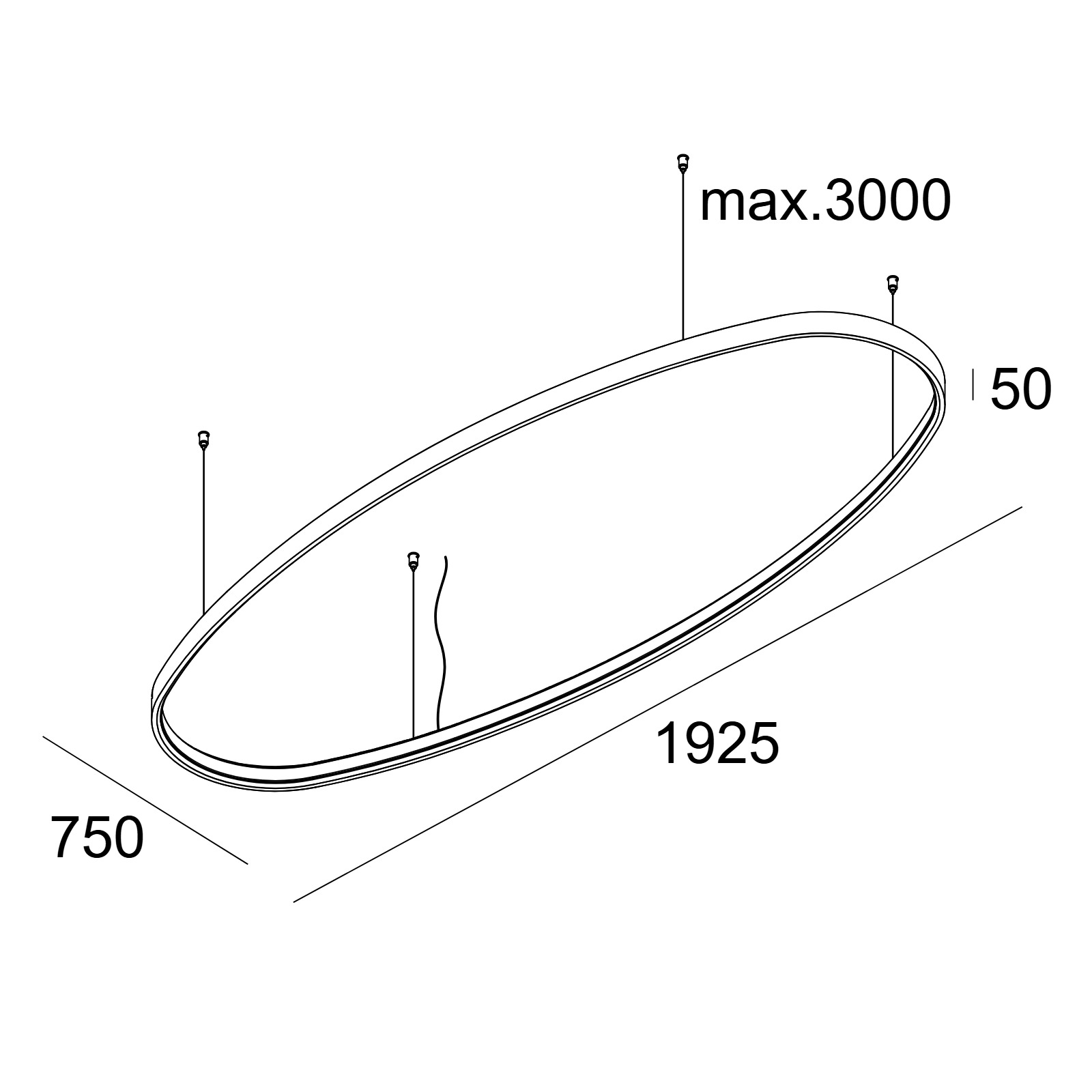 SUPERLOOP HC SBL OVAL M 930 FBR фламандская бронза Delta Light подвесной светильник 2
