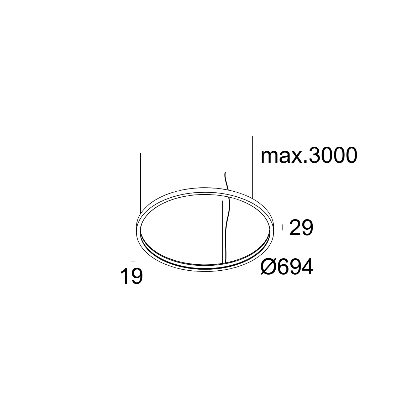 SUPERLOOP SLIM IN 70 SBL 930 FG фламандское золото Delta Light подвесной светильник 2