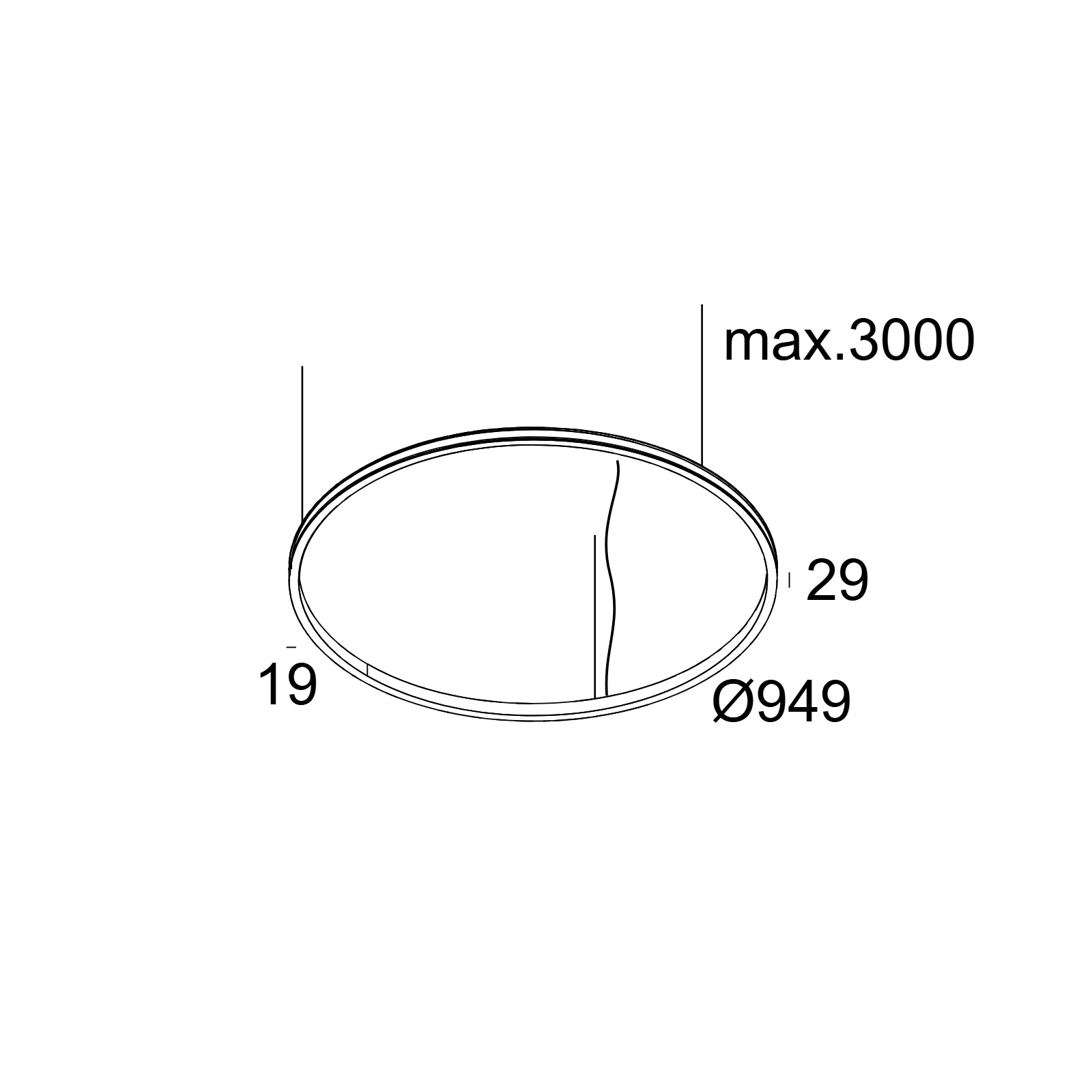 SUPERLOOP SLIM OUT 90 SBL 930 W белый Delta Light подвесной светильник 2