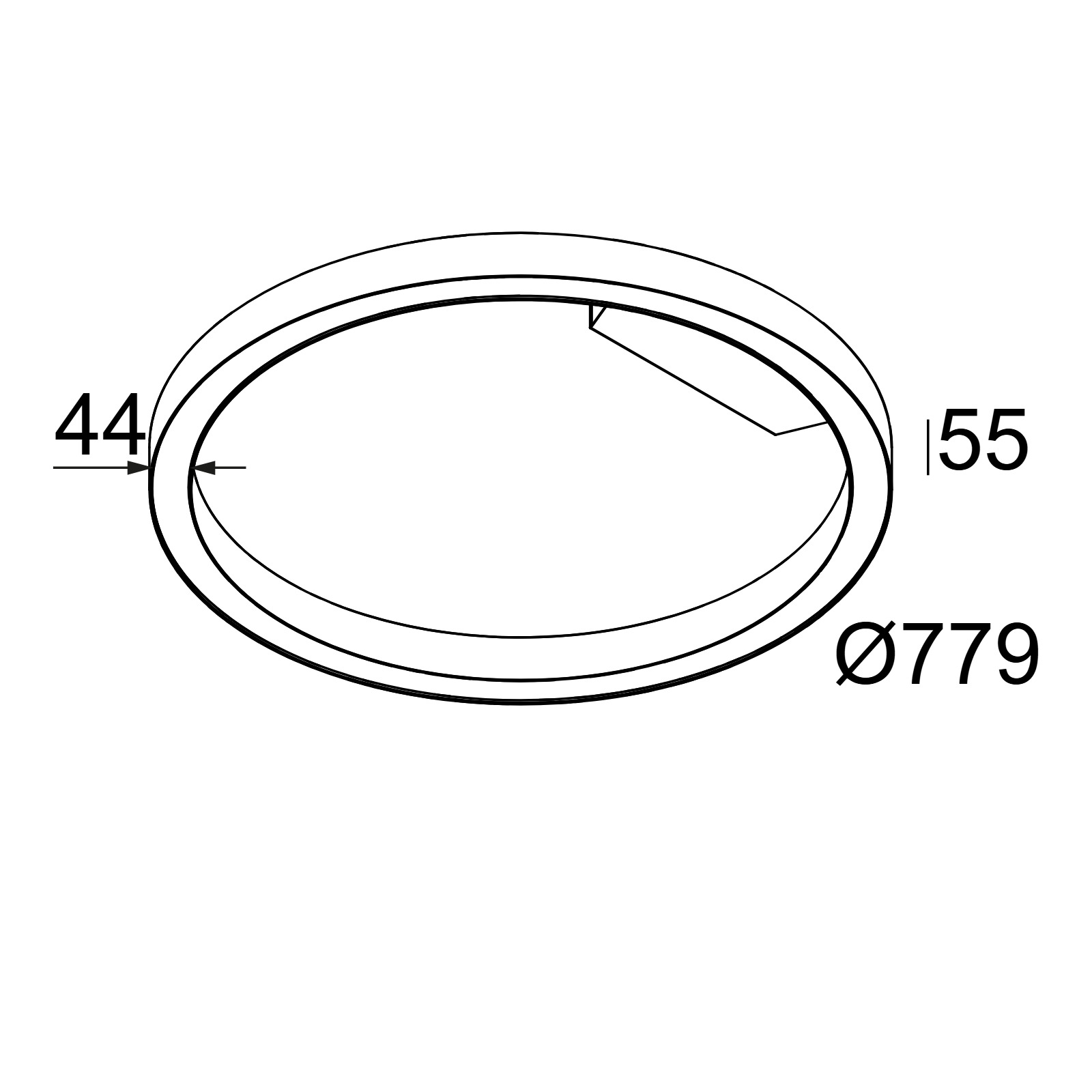 SUPER-OH! SLIM 80 SBL DOWN 930 DIM4 W белый Delta Light накладной потолочный светильник 2