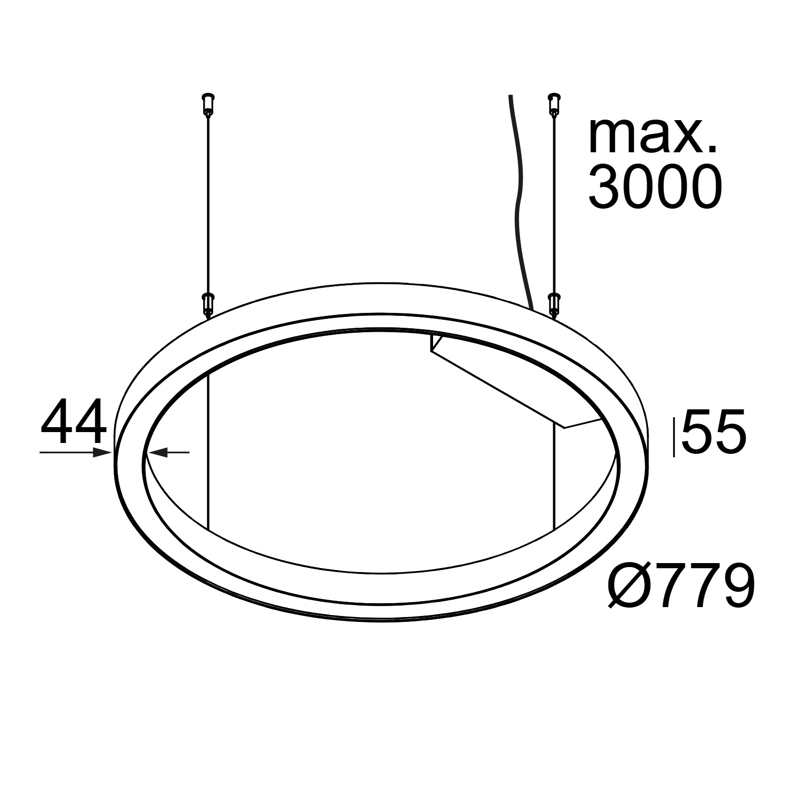 SUPER-OH! SLIM 80 C SBL DOWN-UP Delta Light подвесной потолочный светильник 2