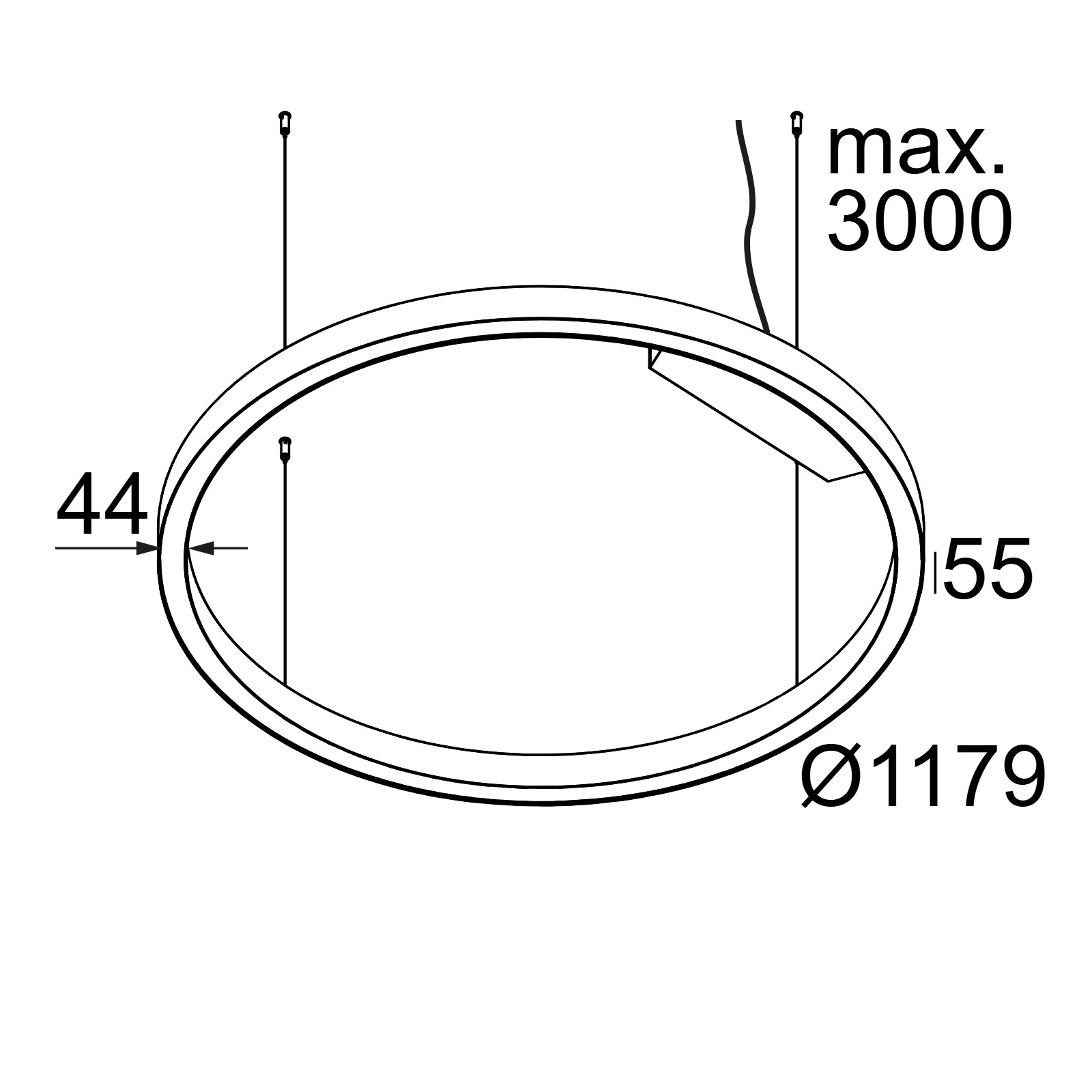 SUPER-OH! SLIM 120 C SBL DOWN-UP Delta Light подвесной потолочный светильник 2