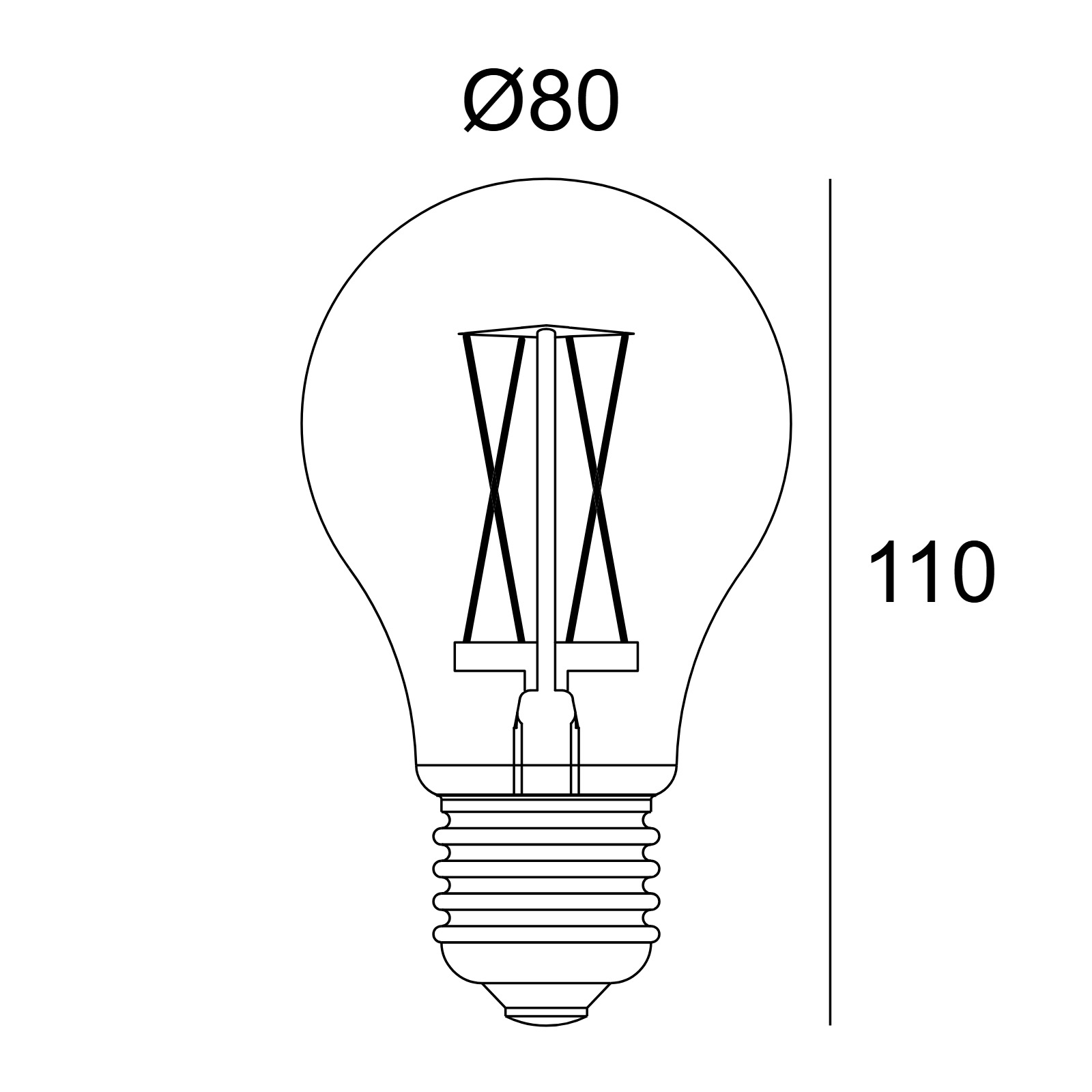 LED FILAMENT GL80 E27 6W 2200K - SMOKE Delta Light лампа 2