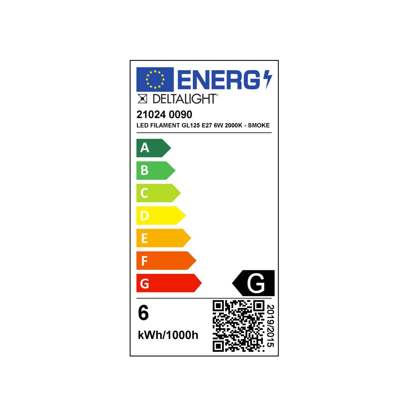 LED FILAMENT GL125 E27 6W 2200K - SMOKE Delta Light лампа 4