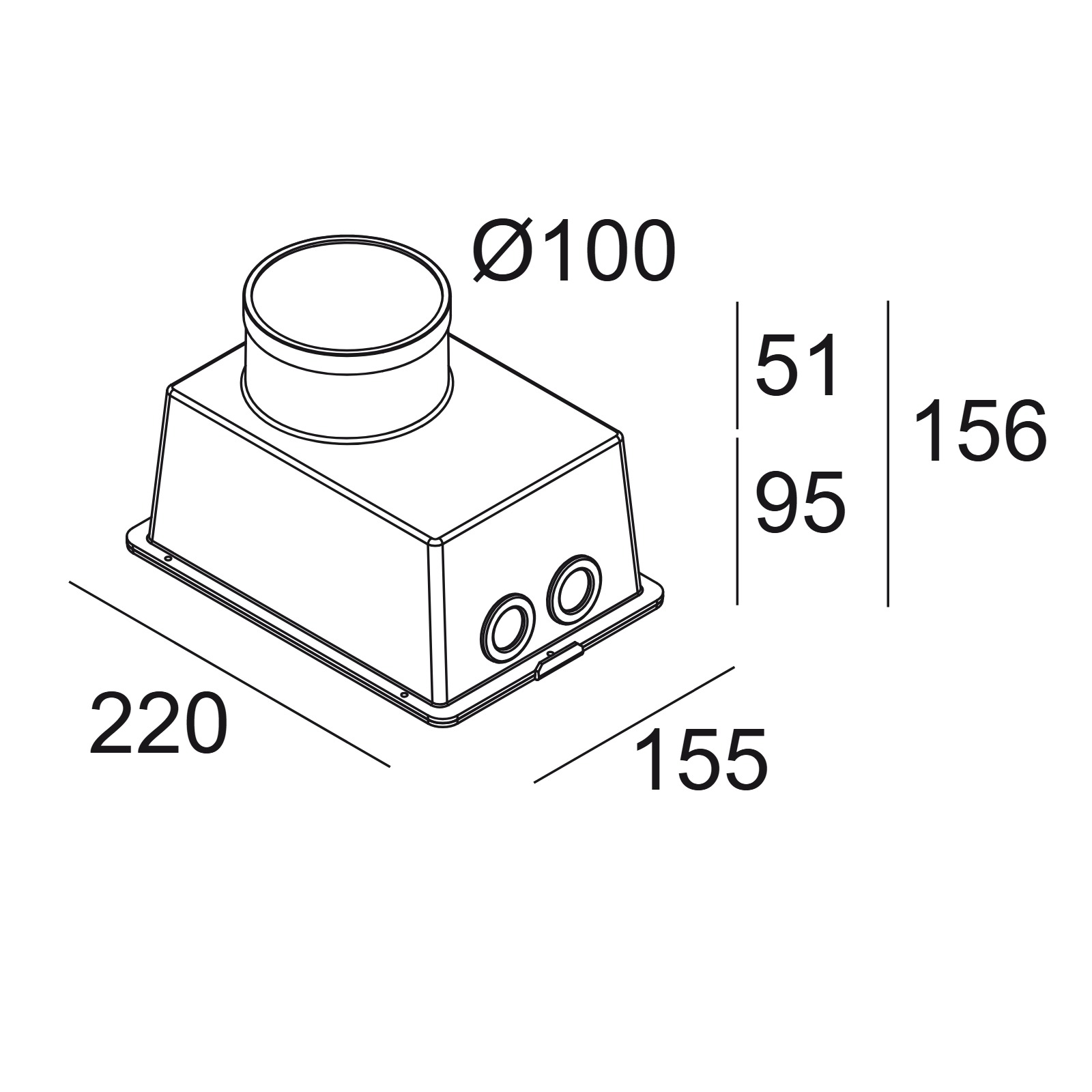 GENIE BOX 90 R монтажная коробка Delta Light 2