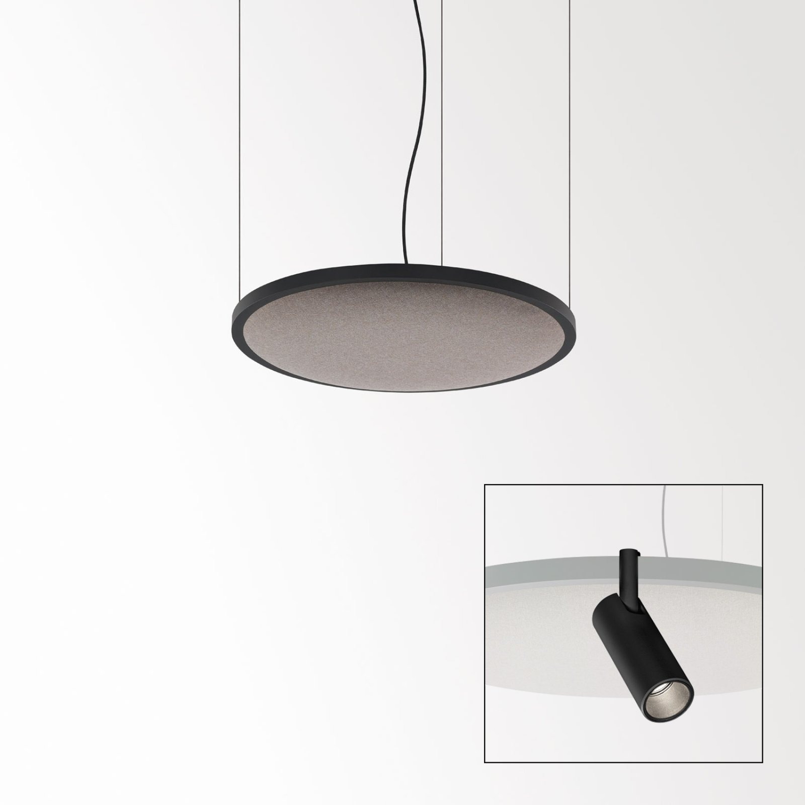 SOLI - SHHH PLUS 60/4 SAND DIM5 B черный Delta Light подвесной светильник