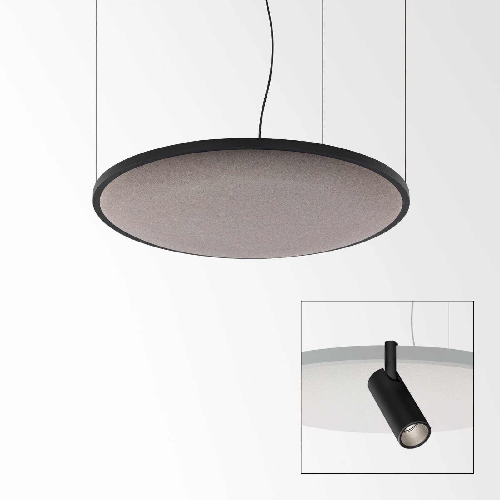 SOLI - SHHH PLUS 90/4 SAND DIM5 B черный Delta Light подвесной светильник