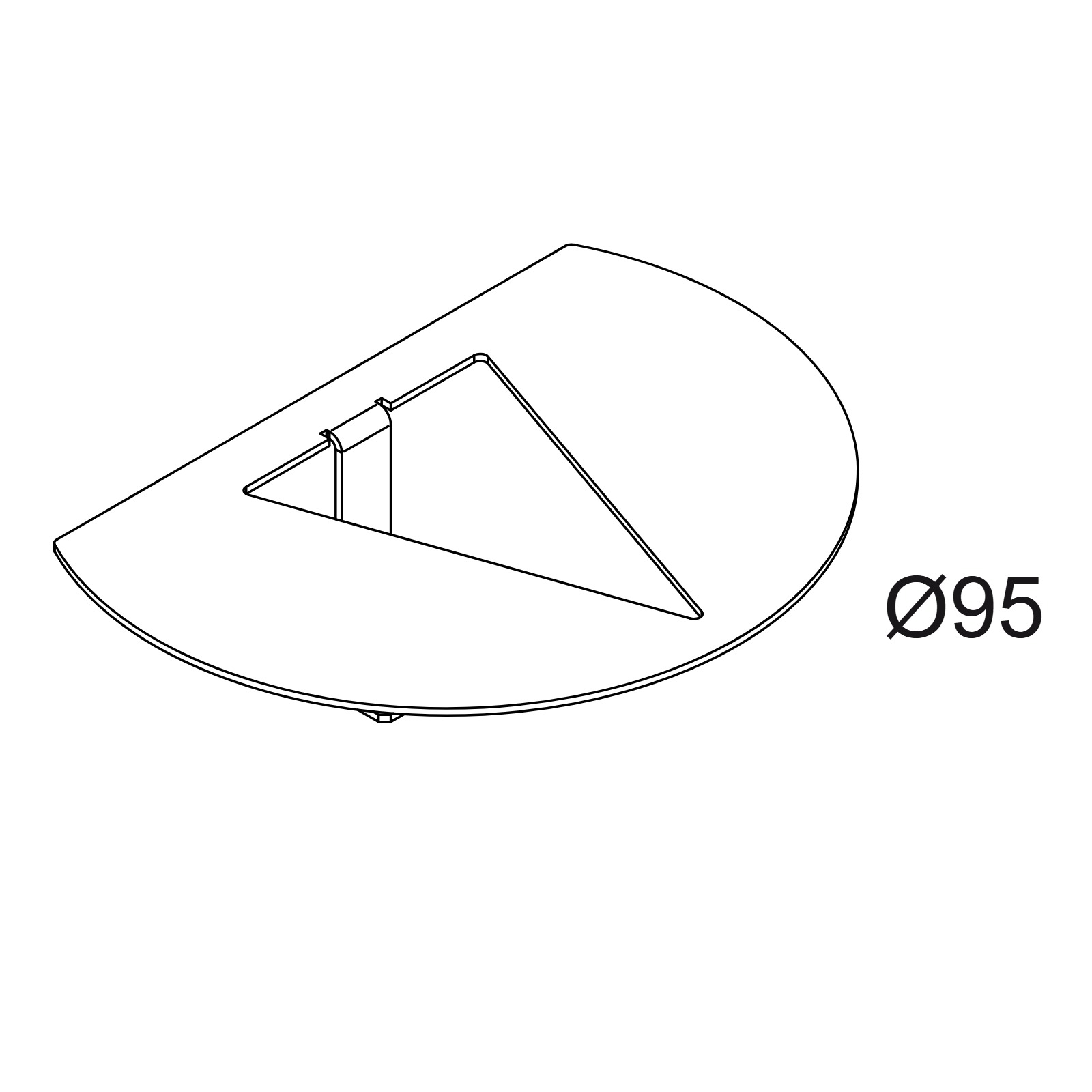 TIGA V-PLATE B черный Delta Light аксессуар 2