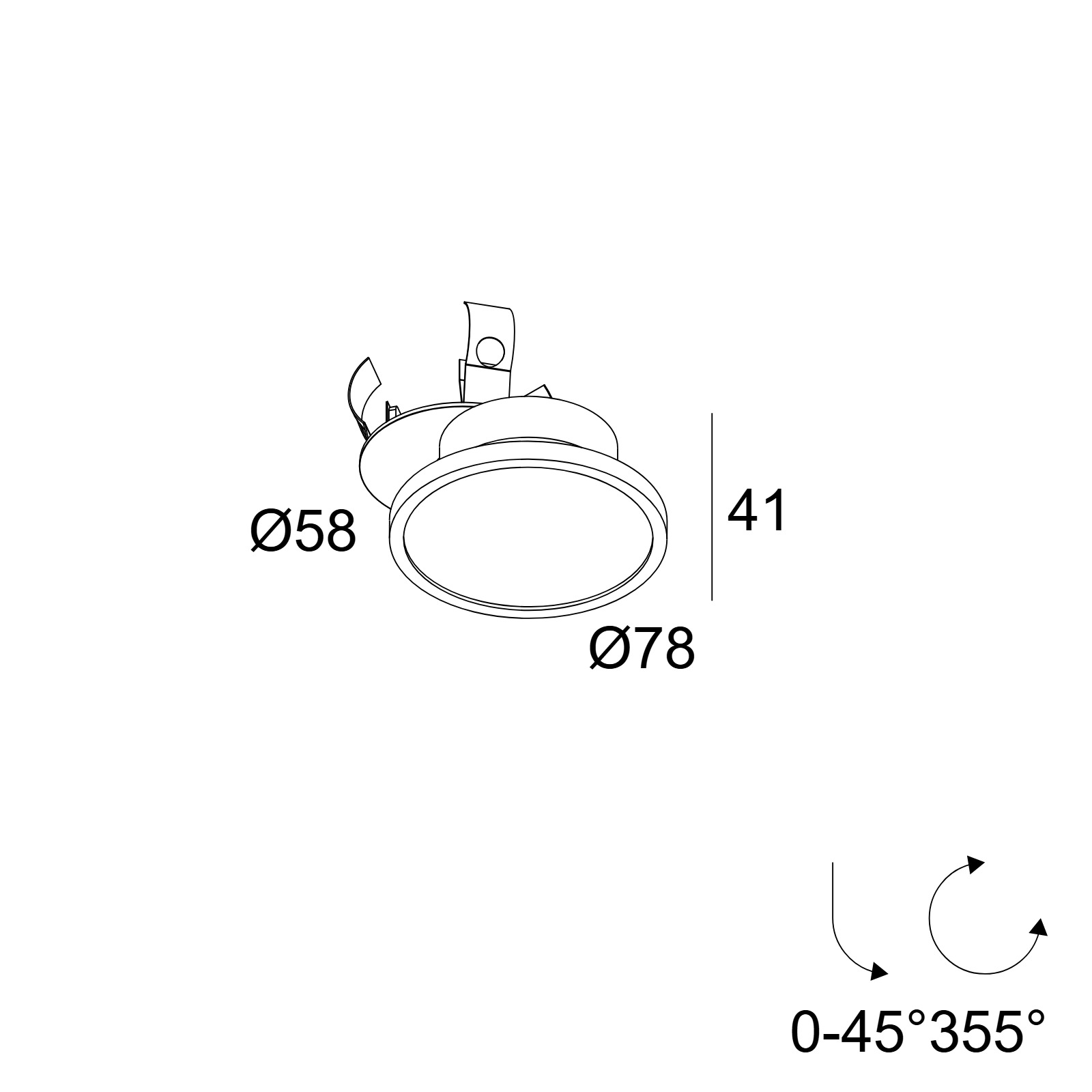 HALOSCAN CLIP MP 92714 B черный Delta Light накладной потолочный светильник 2