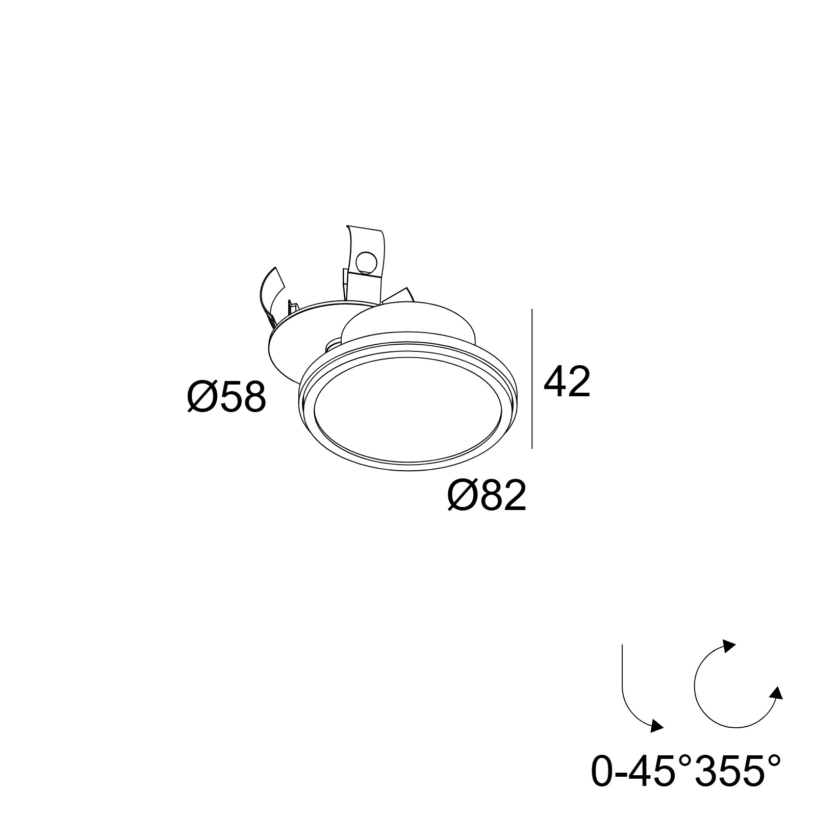 HALOSCAN CLIP HP 92714 B черный Delta Light накладной потолочный светильник 2