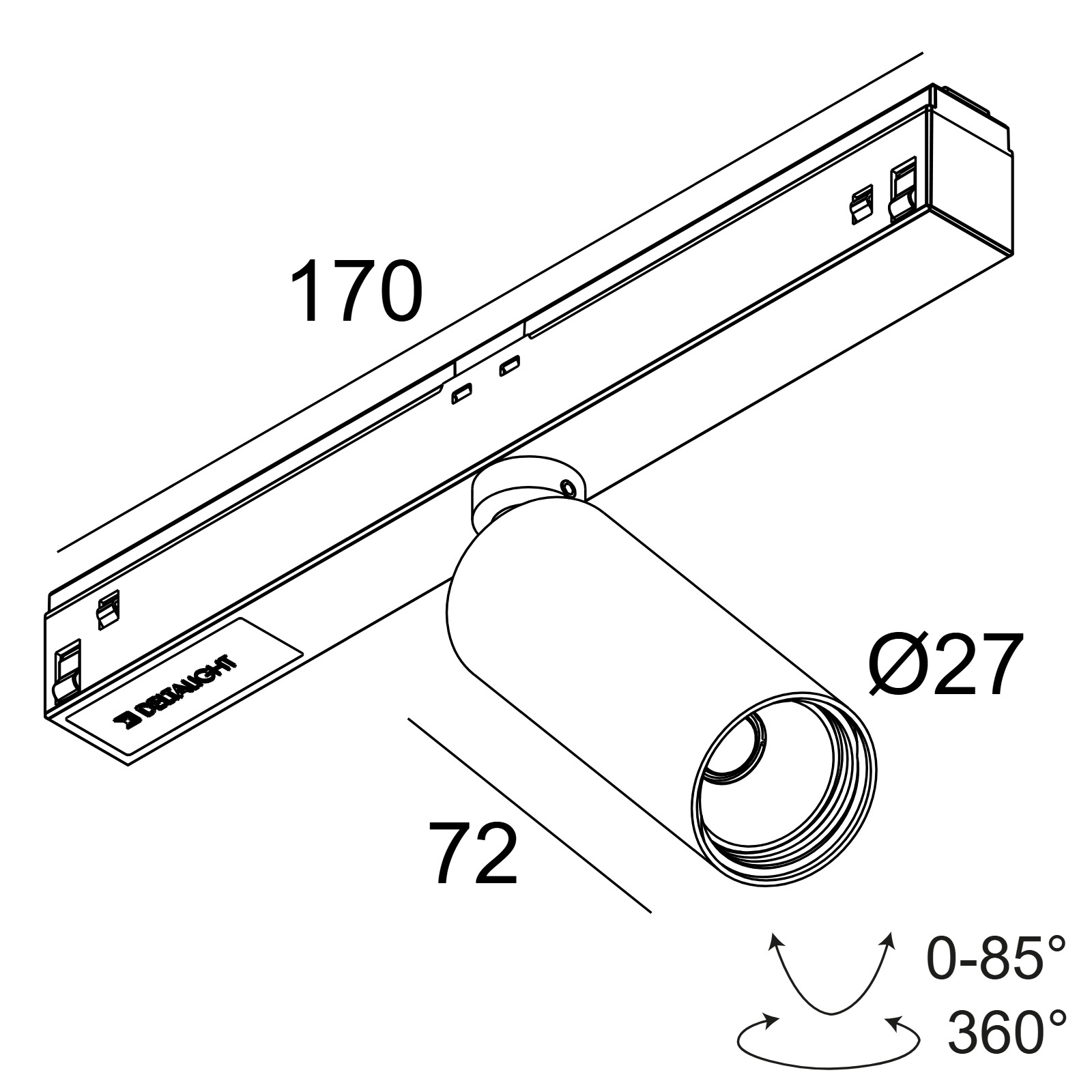 M26L - SPY 271 92730 DIM5 W белый Delta Light трековый светильник 2