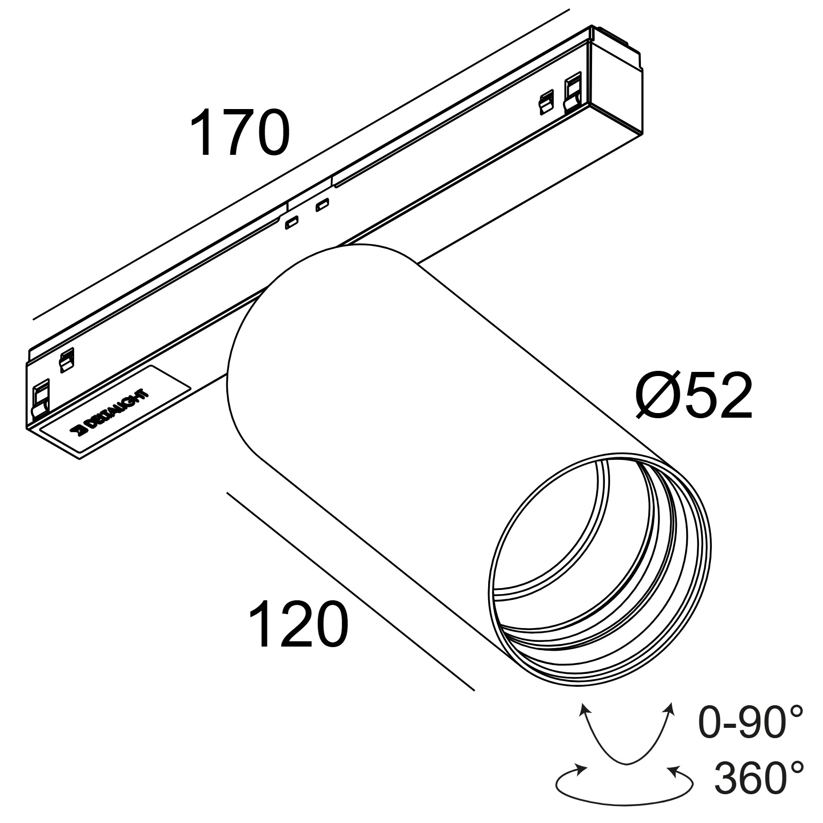 M26L - SPY 52 SOFT 93020 MDL FG фламандское золото Delta Light трековый светильник 2