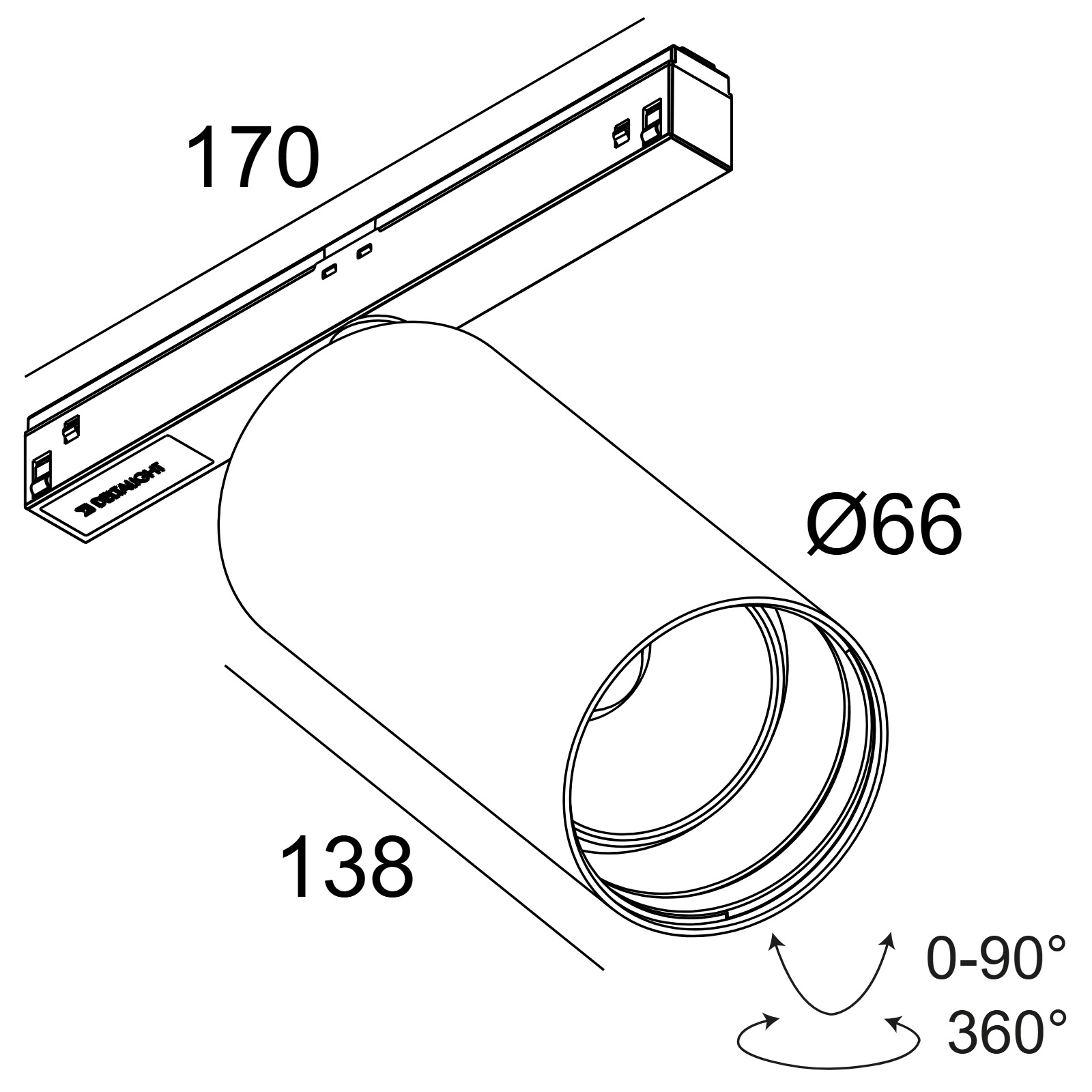 M26L - SPY 66 92718 DIM5 W белый Delta Light трековый светильник 2