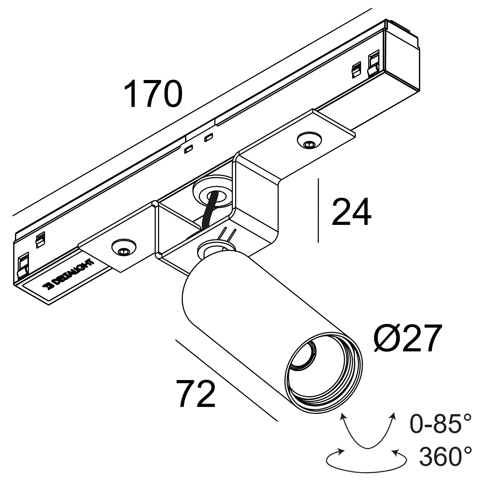 M20/M26H - SPY 271 92730 DIM5 FBR фламандская бронза Delta Light трековый светильник 2