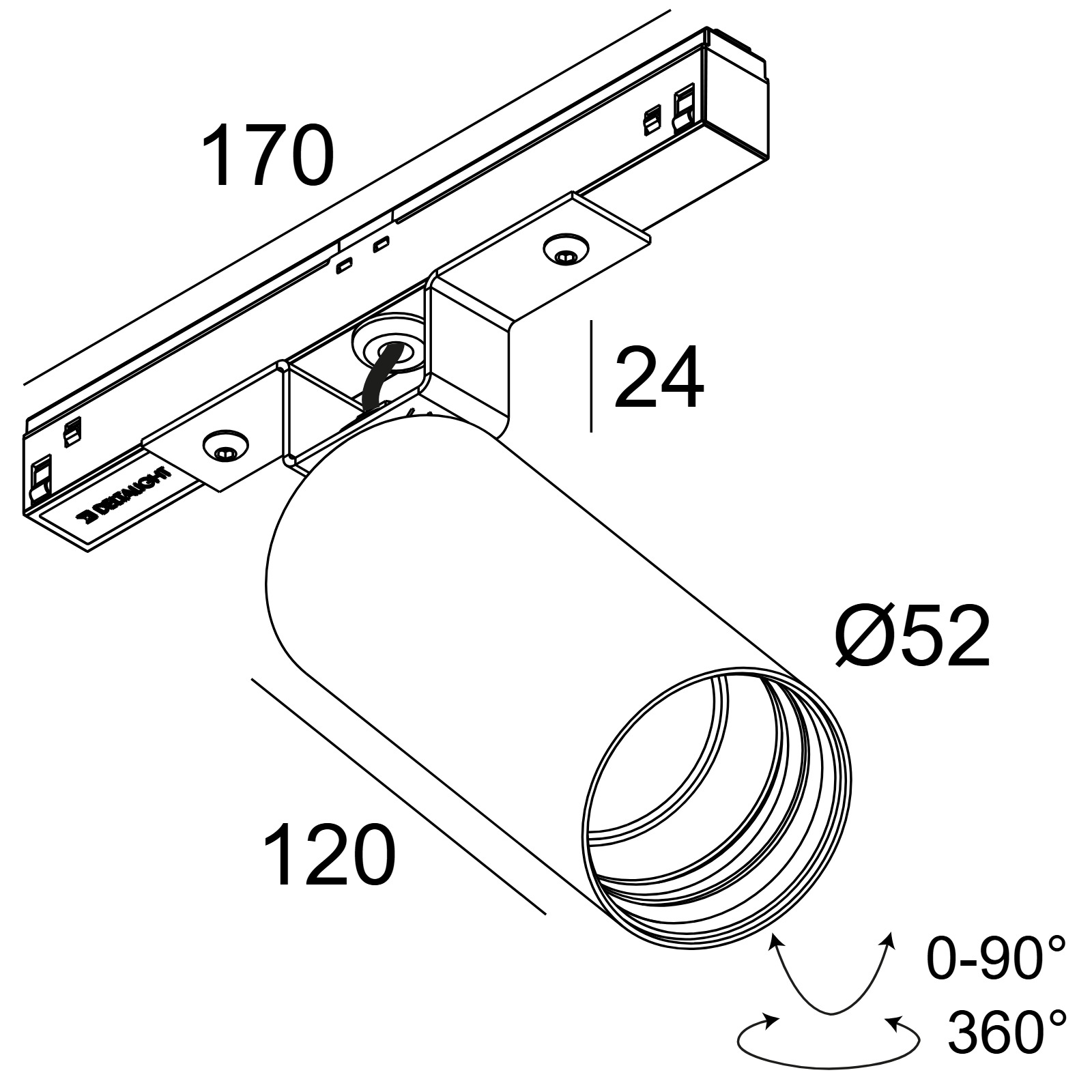 M20/M26H - SPY 52 SOFT 93020 MDL FG фламандское золото Delta Light трековый светильник 2