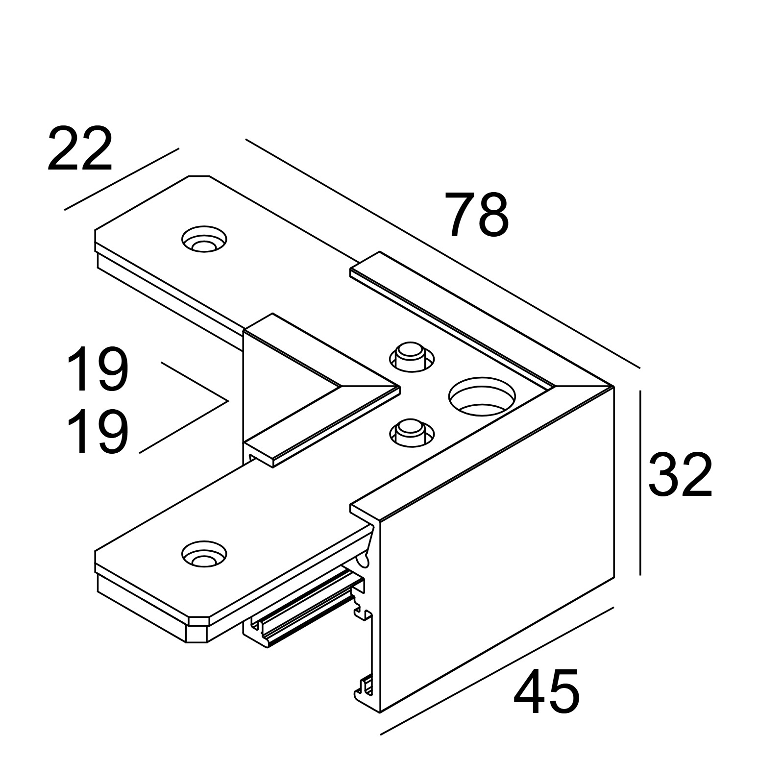 SLM26L - CORNER SET 90° B черный Delta Light IMP