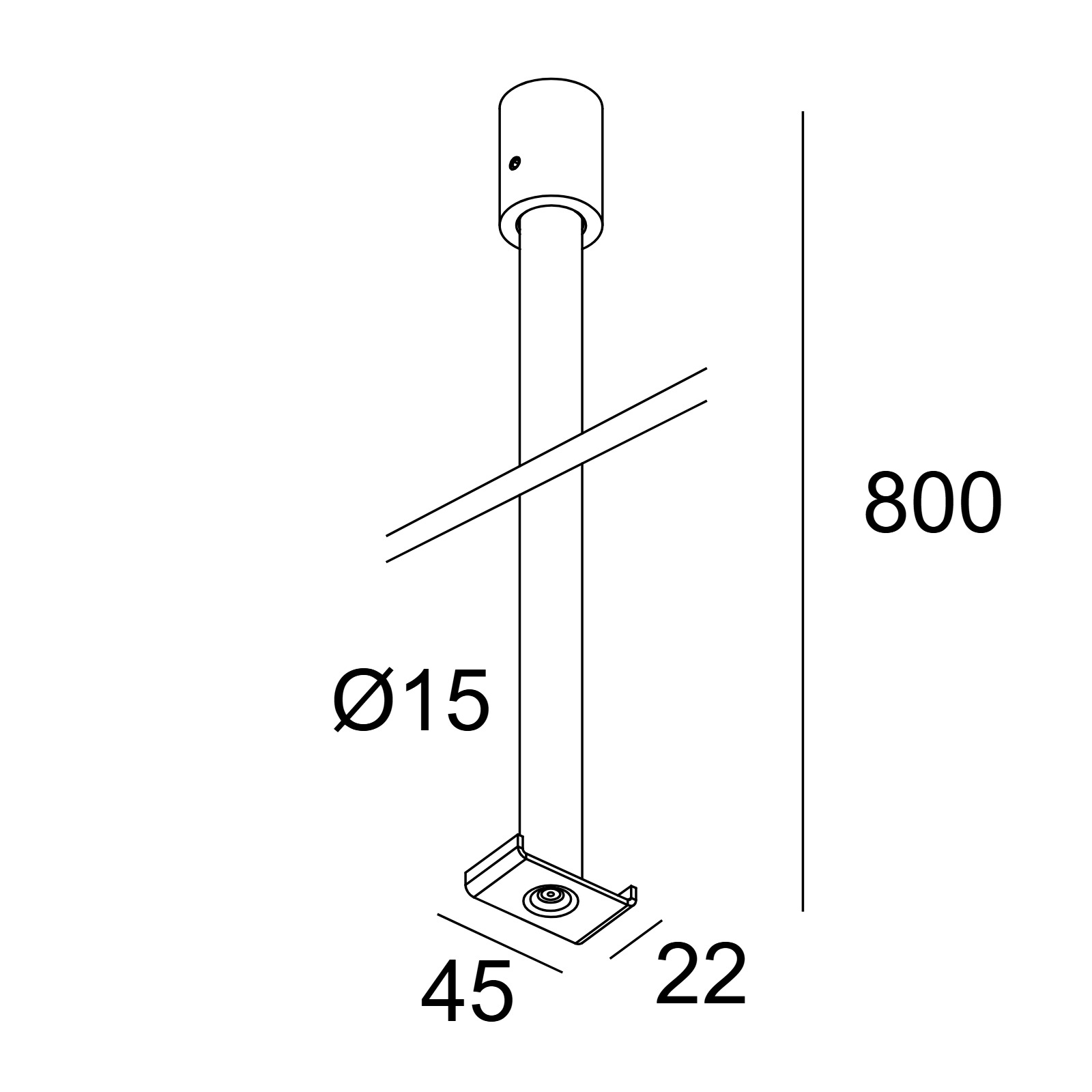 SLM - ROD SUSPENSION 0,8m B черный Delta Light IMP 2