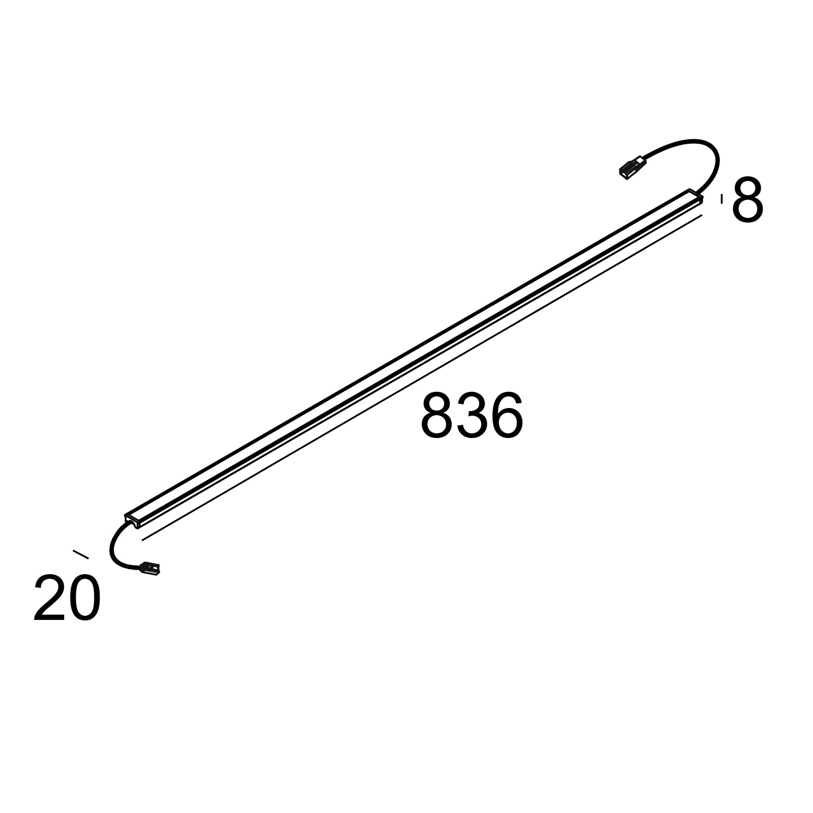 M - LED LINE UP 80 FP 920 ANO алюм. анодированный Delta Light светильник 2