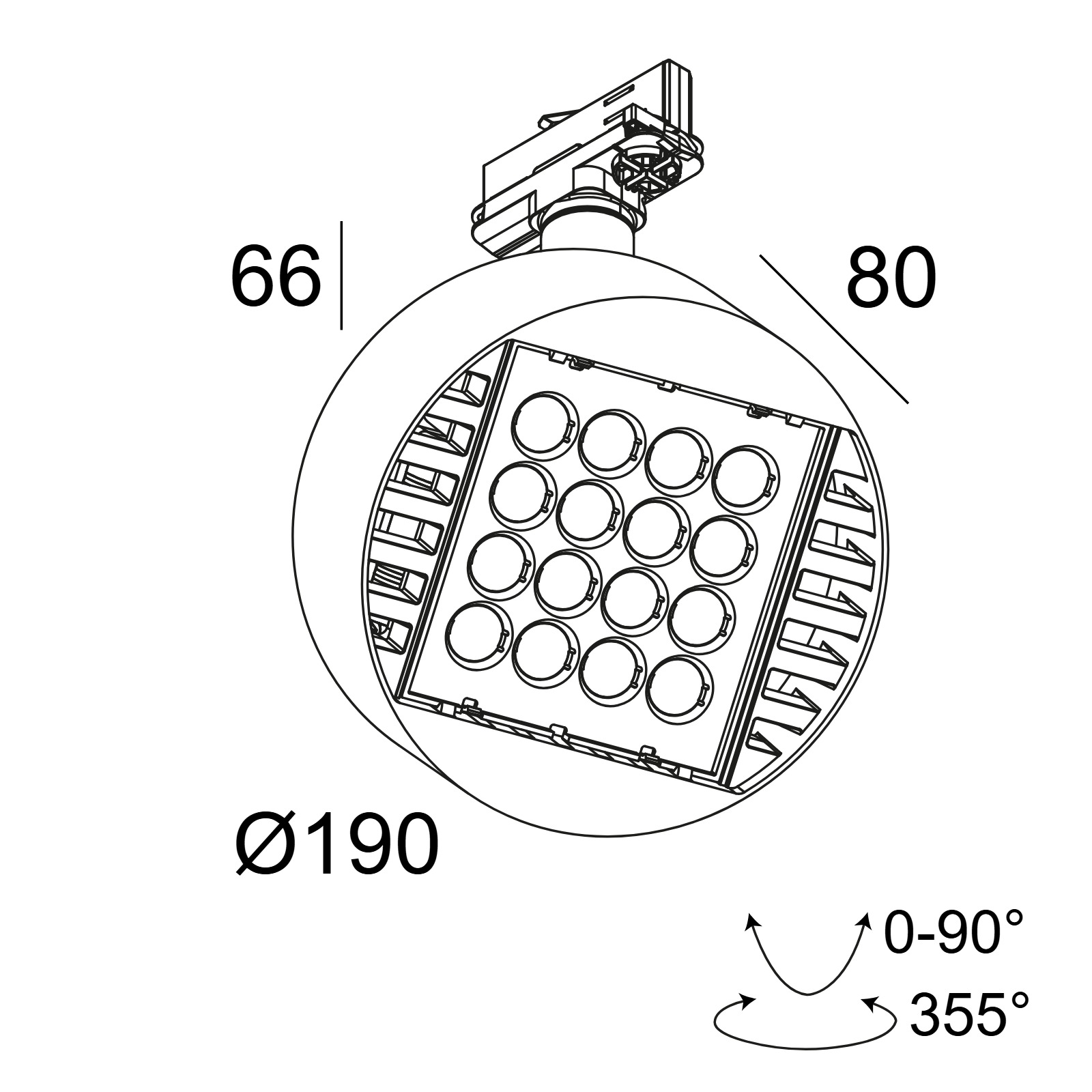 FRAGMA L 93014 ADM DIM1 W белый Delta Light трековый прожектор 2
