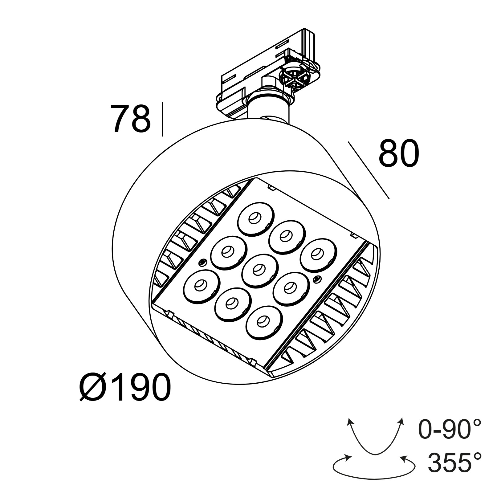 FRAGMA L SUPERSPOT 9308 ADM Delta Light накладной потолочный светильник 2