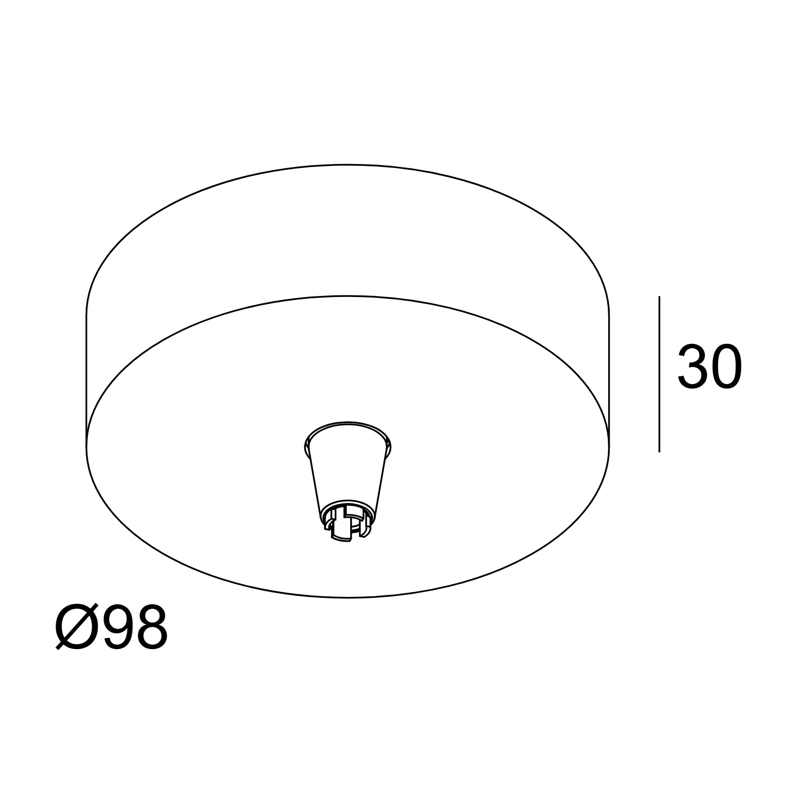 Потолочный светильник ACCESSOIRE/OPTION Delta Light CEILING BASE R B 2