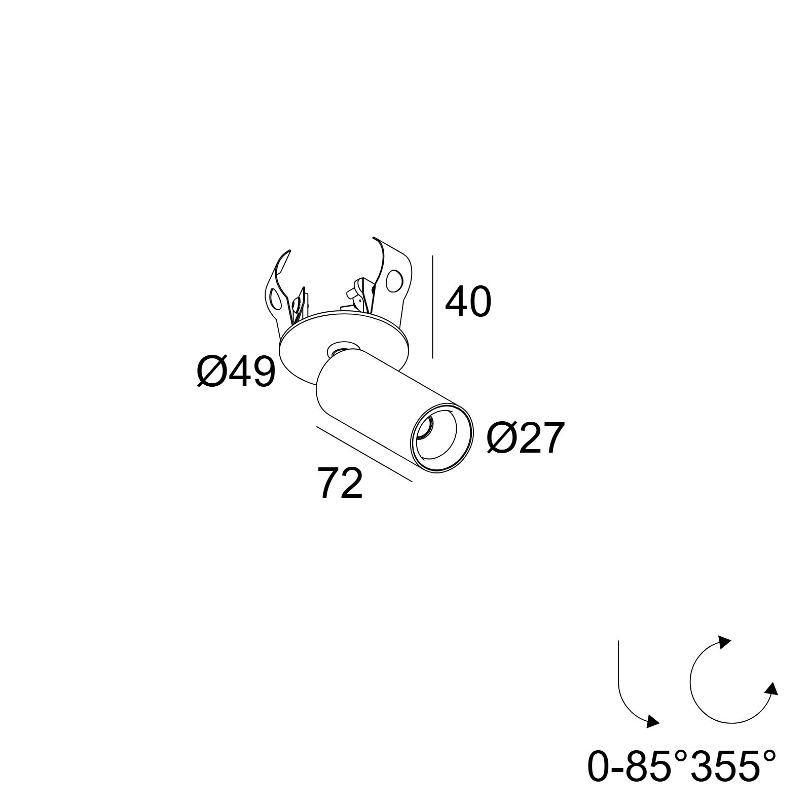 SPY 27 CLIP 92730 B-B черный Delta Light накладной потолочный светильник 2