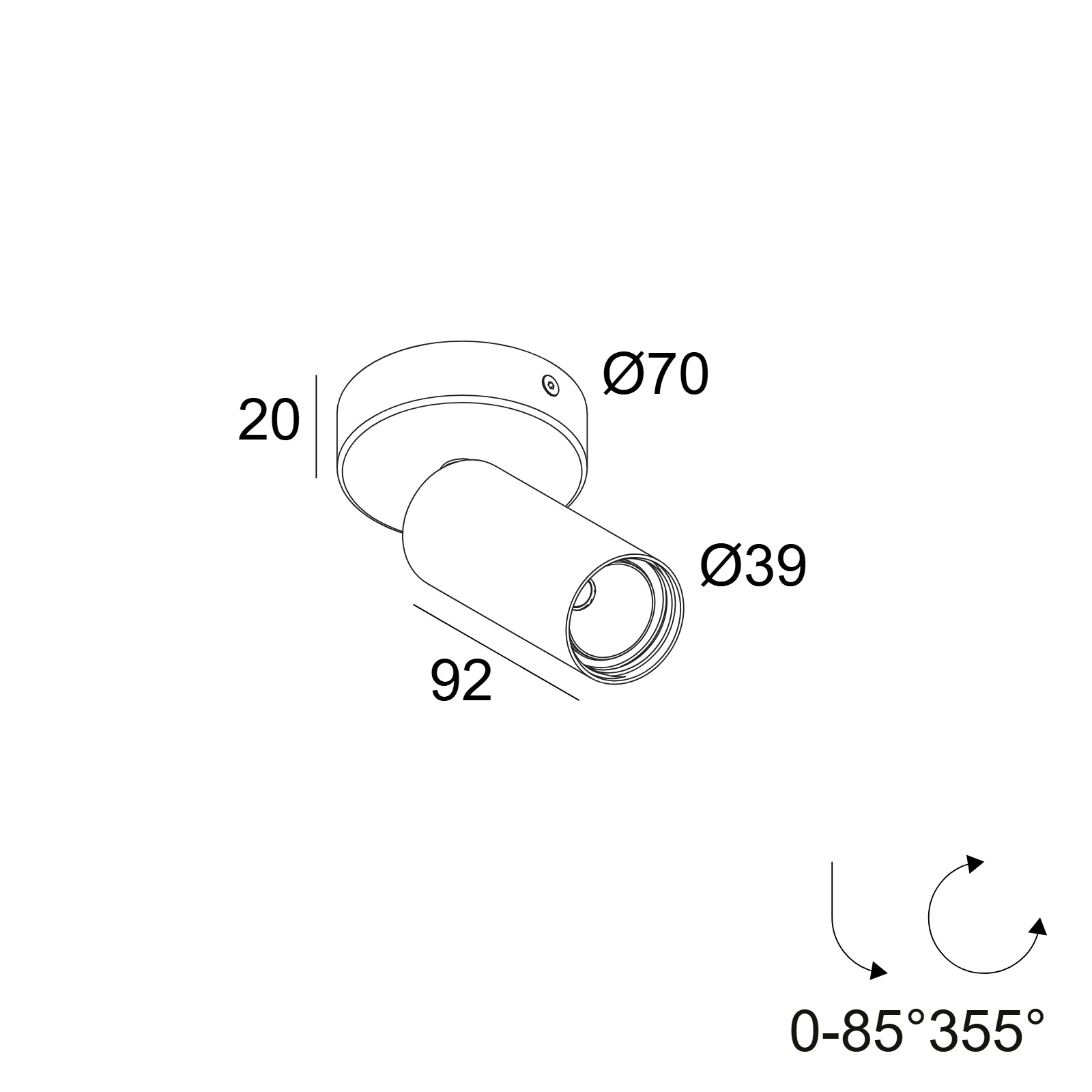 Накладной потолочный светильник SPY 39 ON Delta Light 24127 XXX0 2