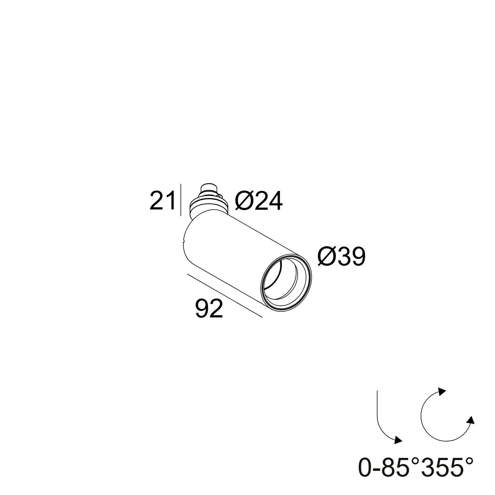 Встраиваемый потолочный светильник SPY 39 PLUG FOCUS Delta Light 24176 XXX0 2