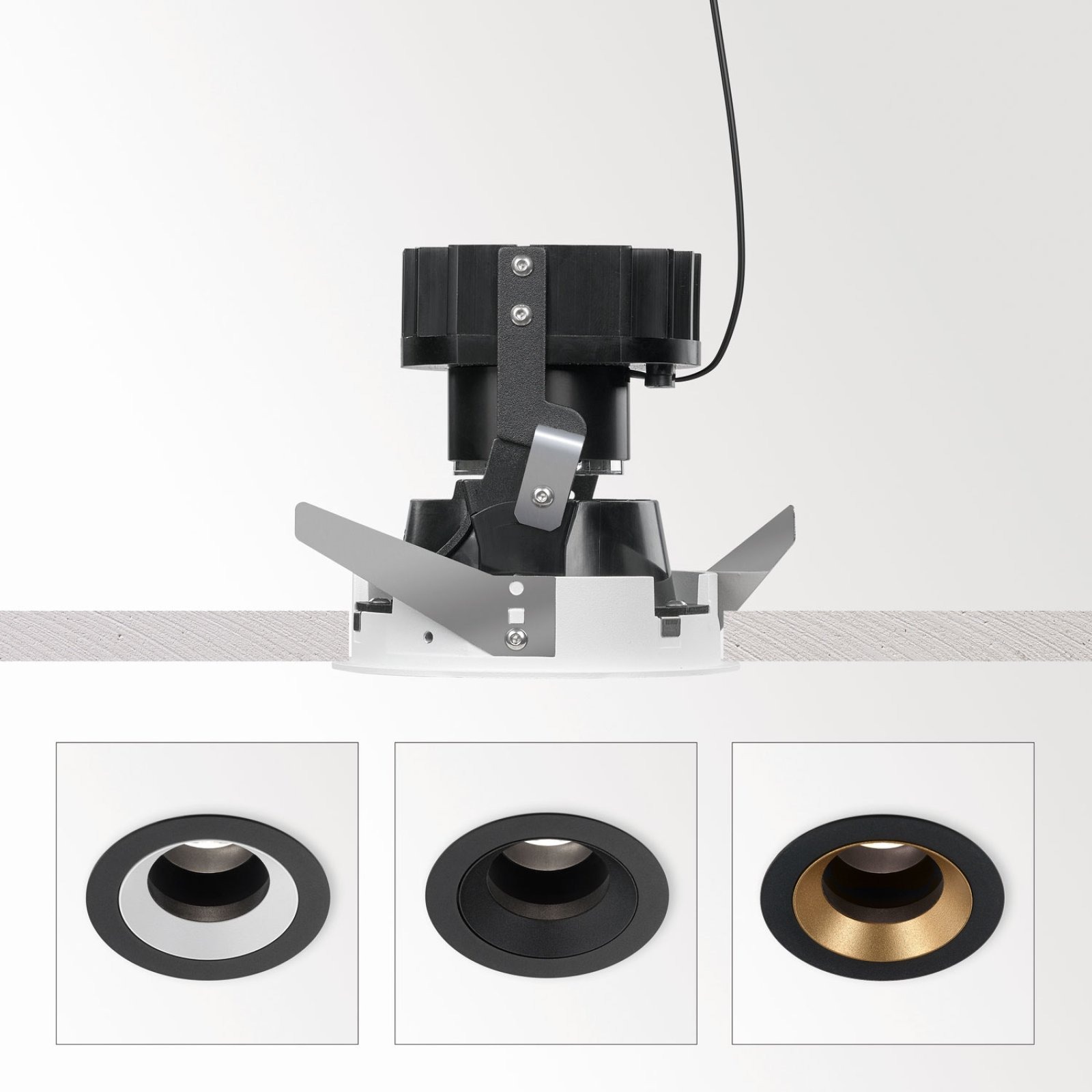 iMAX II ROUND ADJUSTABLE SOFT 93045 B черный Delta Light Встраиваемый поворотный потолочный светильник