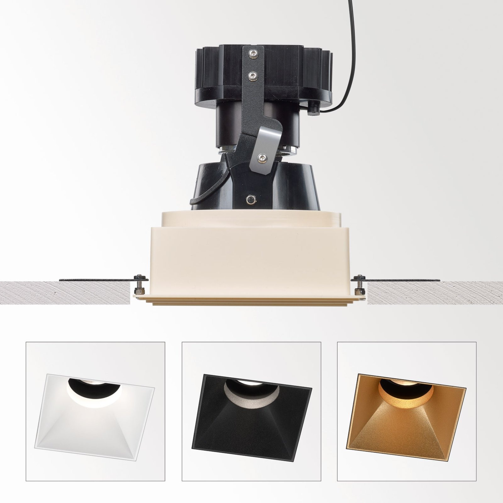 iMAX II SQUARE ADJUSTABLE TRIMLESS SOFT 93045 Delta Light Встраиваемый поворотный потолочный светильник