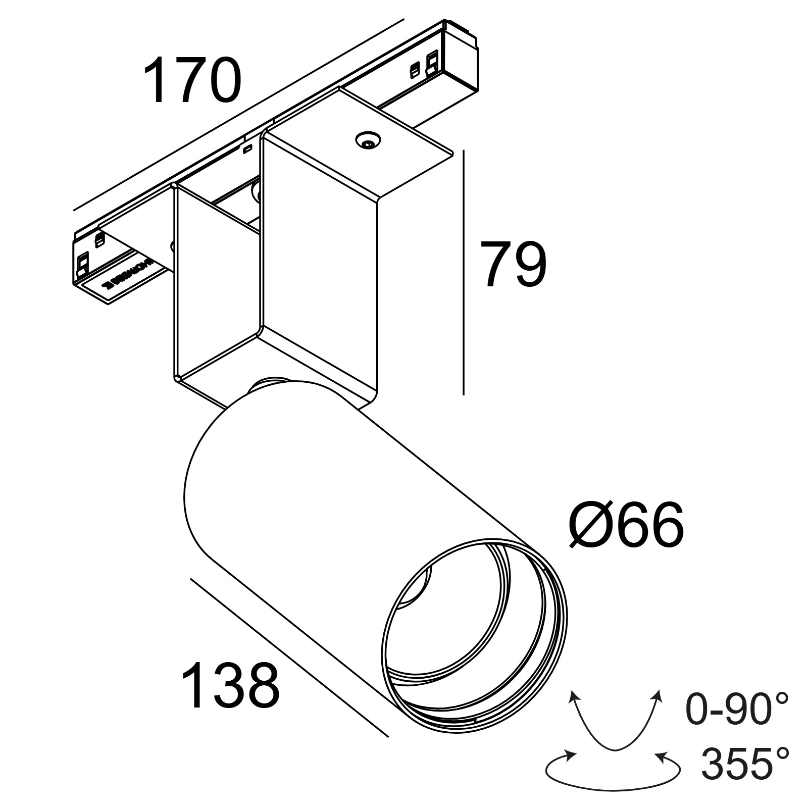 M52 - SPY 66 92718 DIM5 B черный Delta Light трековый светильник 2