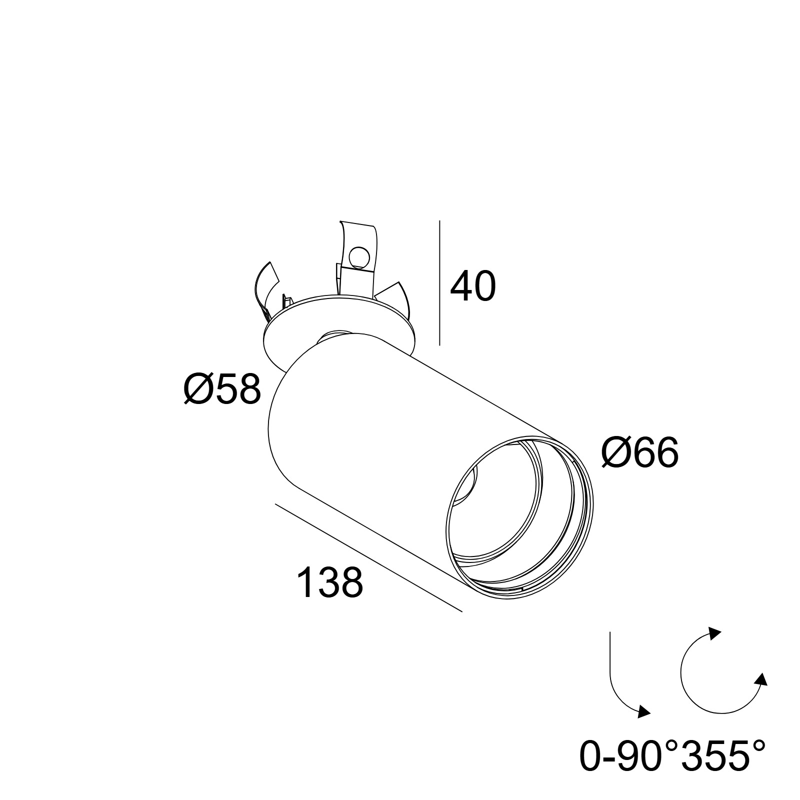 SPY 66 CLIP 92718 B-B черный Delta Light накладной потолочный светильник 2