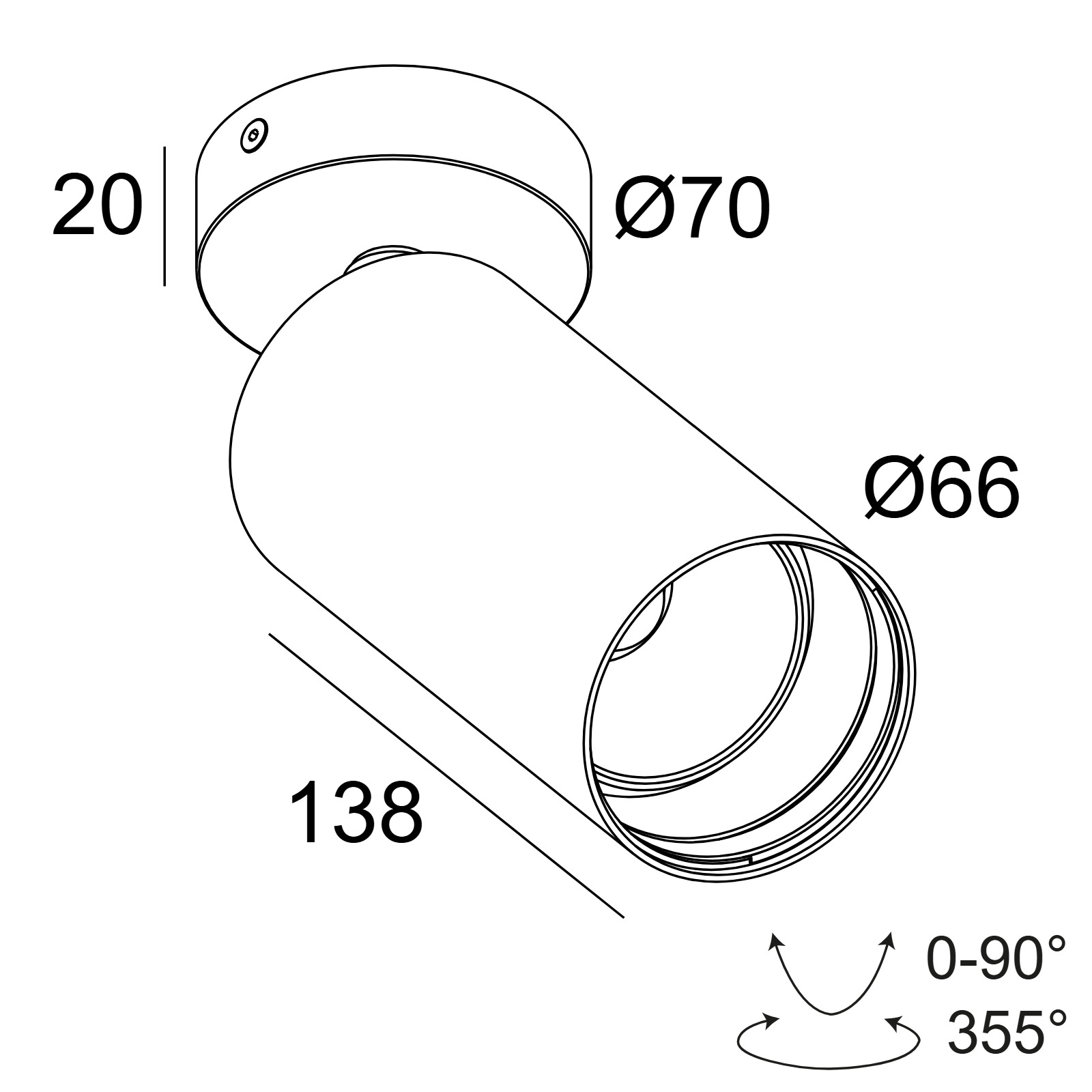 SPY 66 ON 92718 B черный Delta Light накладной потолочный светильник 2