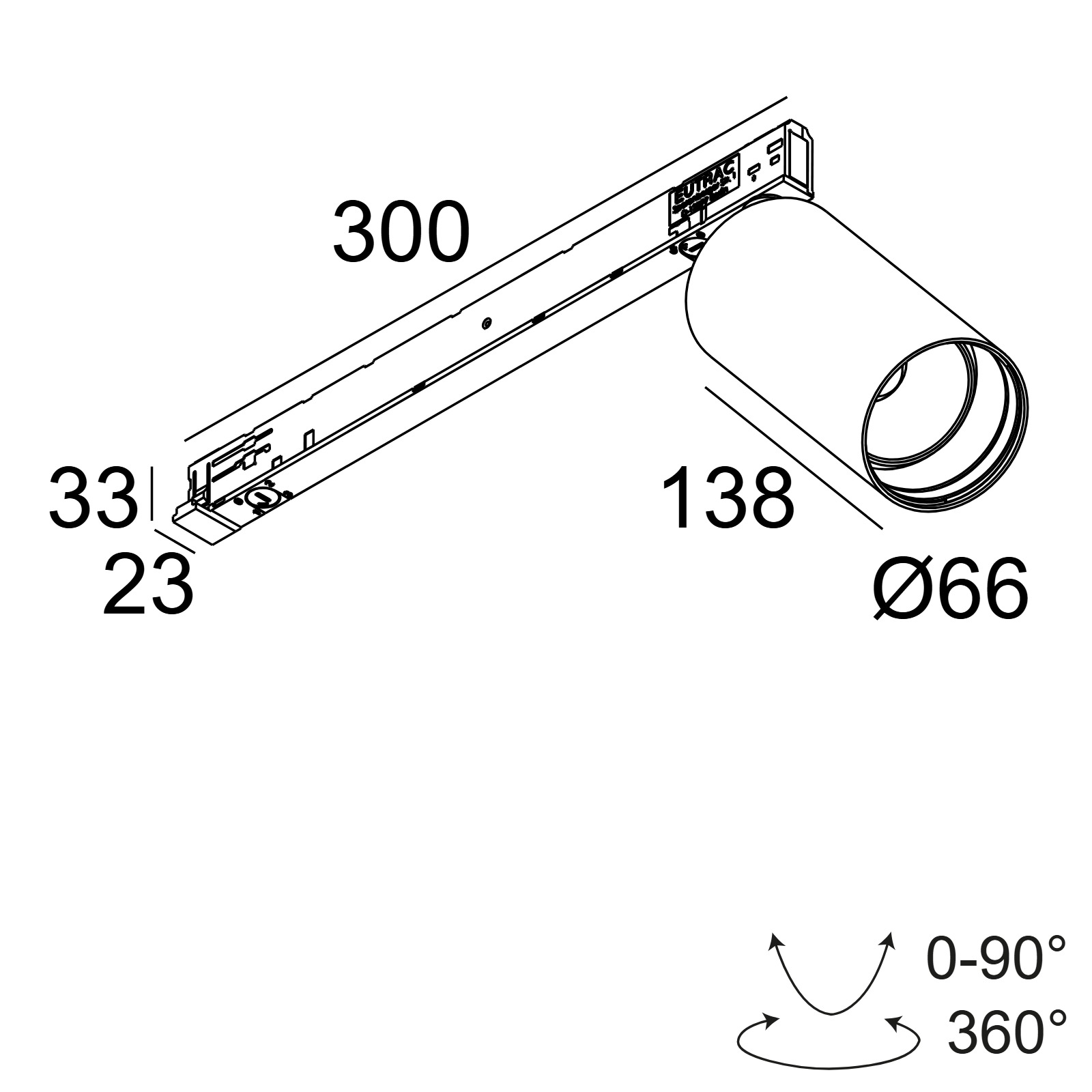 SPY 66 92718 ADM SLIM B черный Delta Light трековый прожектор 2